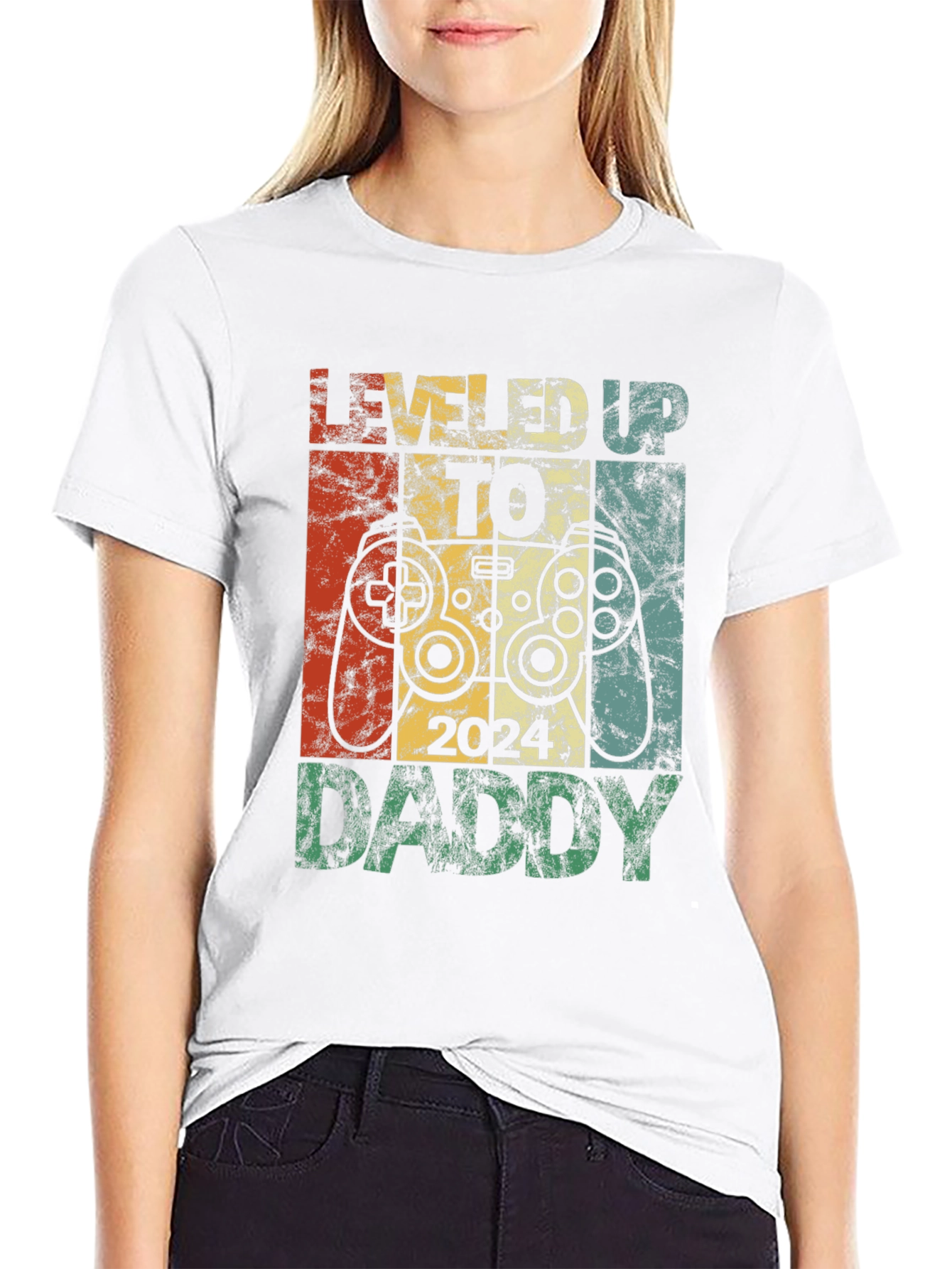 Level Up To Daddy 2024 Gamer T-Shirt