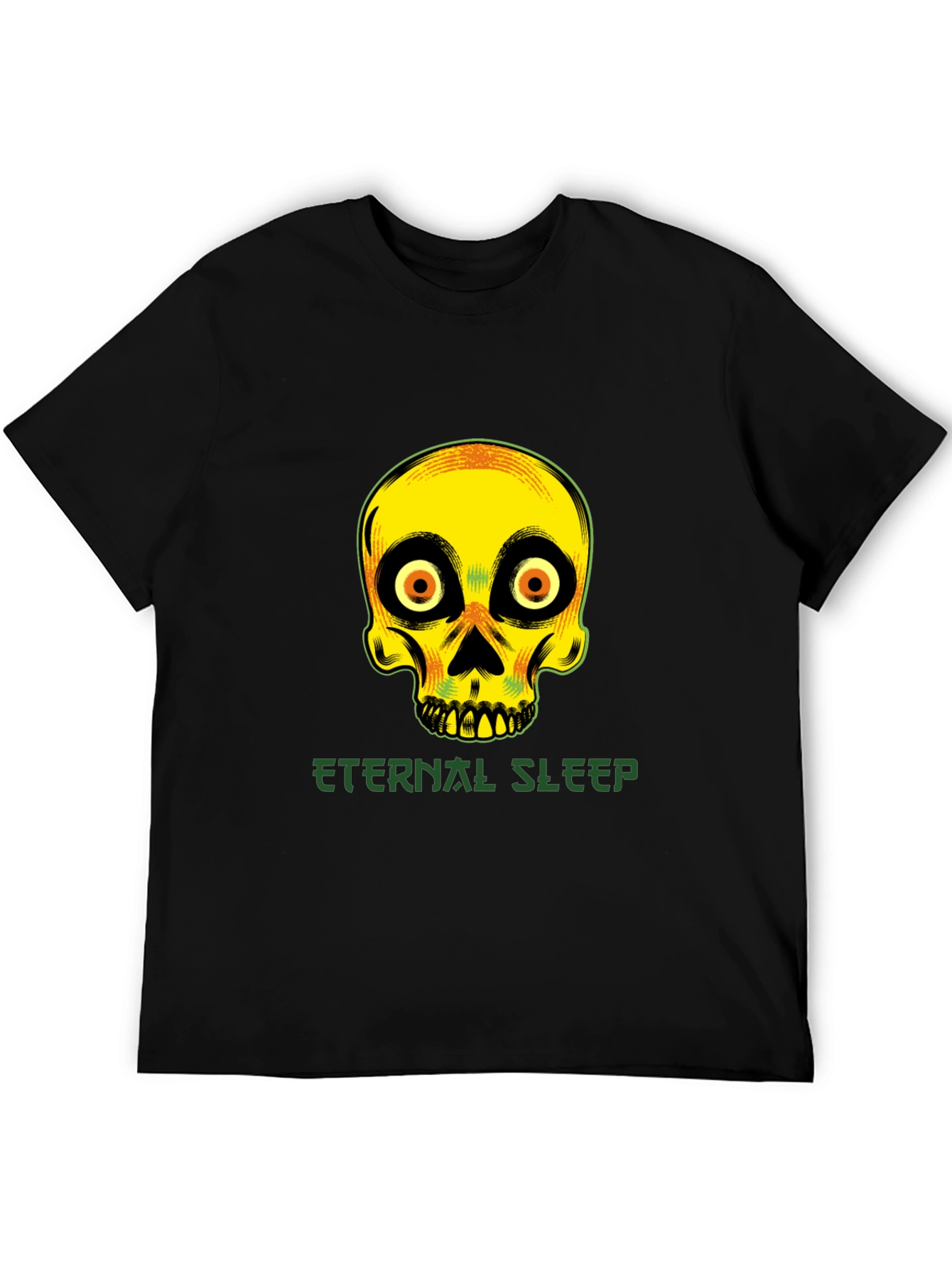 Eternal Sleep Skull Graphic T-Shirt - Unique Design