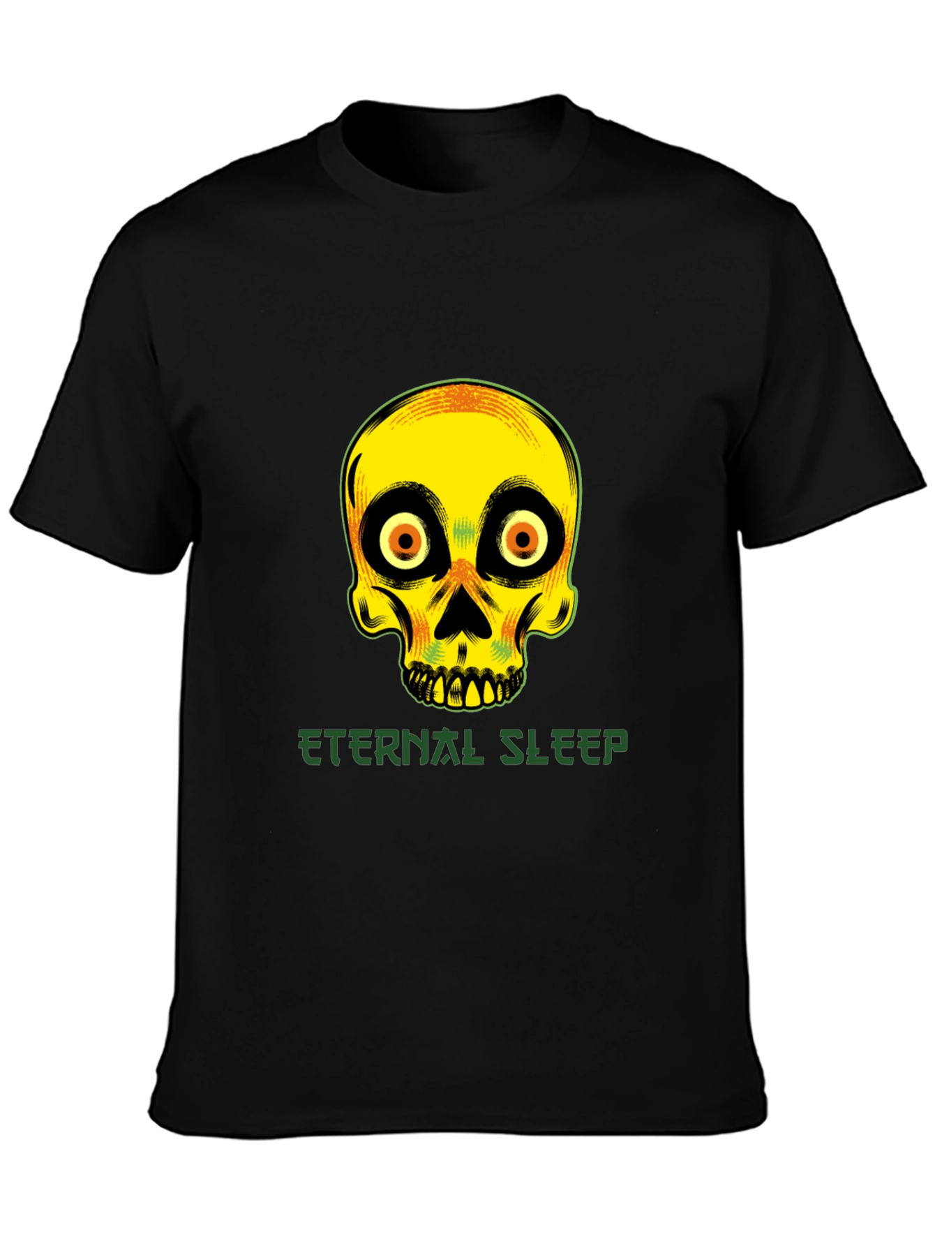 Eternal Sleep Skull Graphic T-Shirt - Unique Design