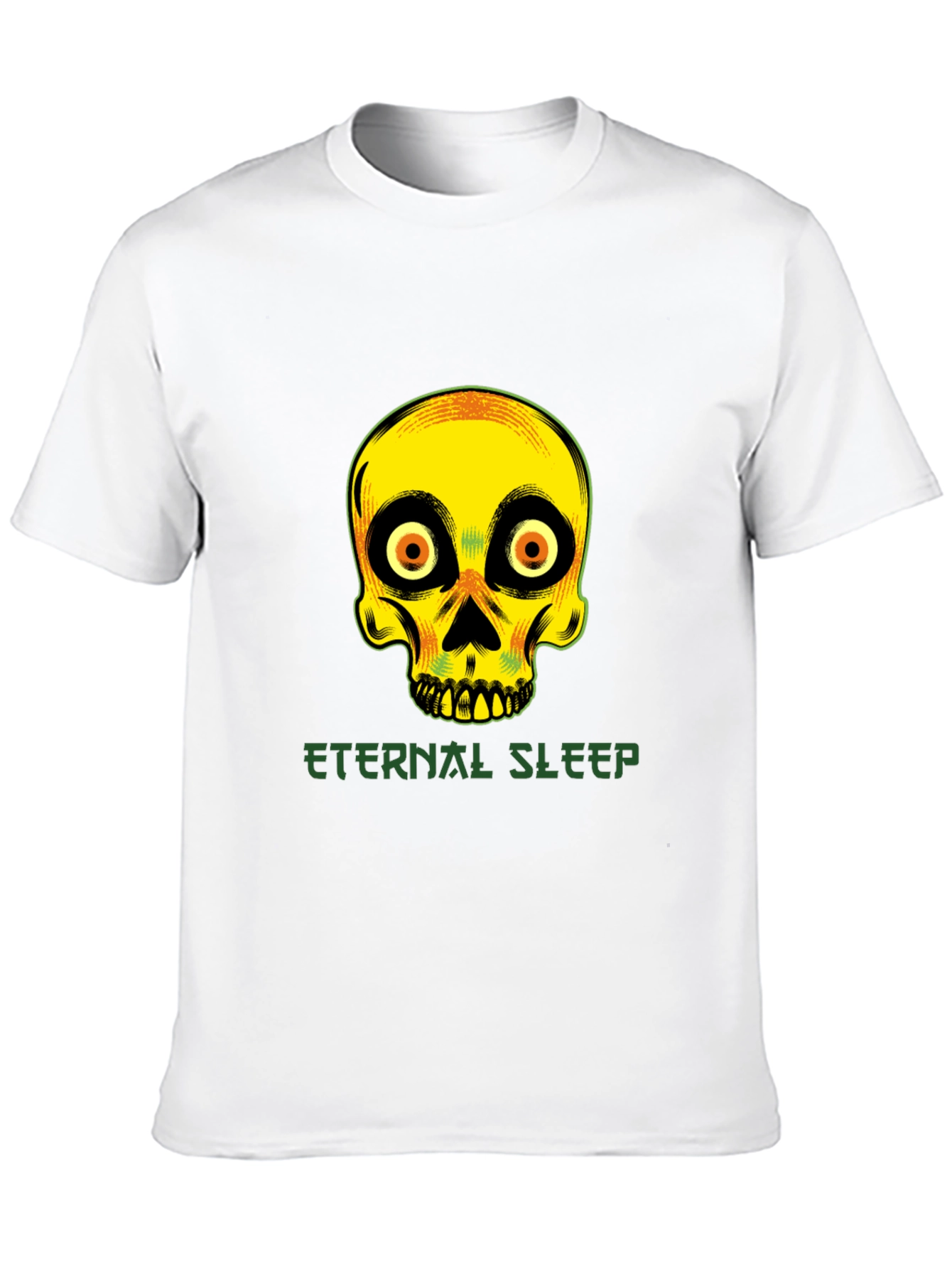 Eternal Sleep Skull Graphic T-Shirt - Unique Design