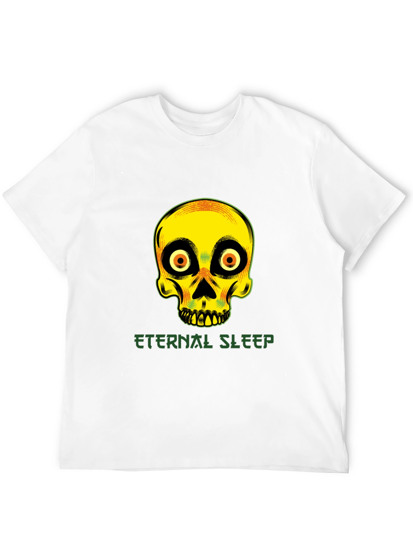 Eternal Sleep Skull Graphic T-Shirt - Unique Design