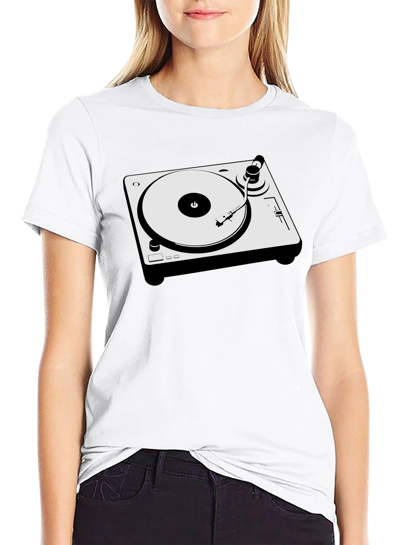 DJ Turntable Graphic T-Shirt - Cool Music Lover Tee