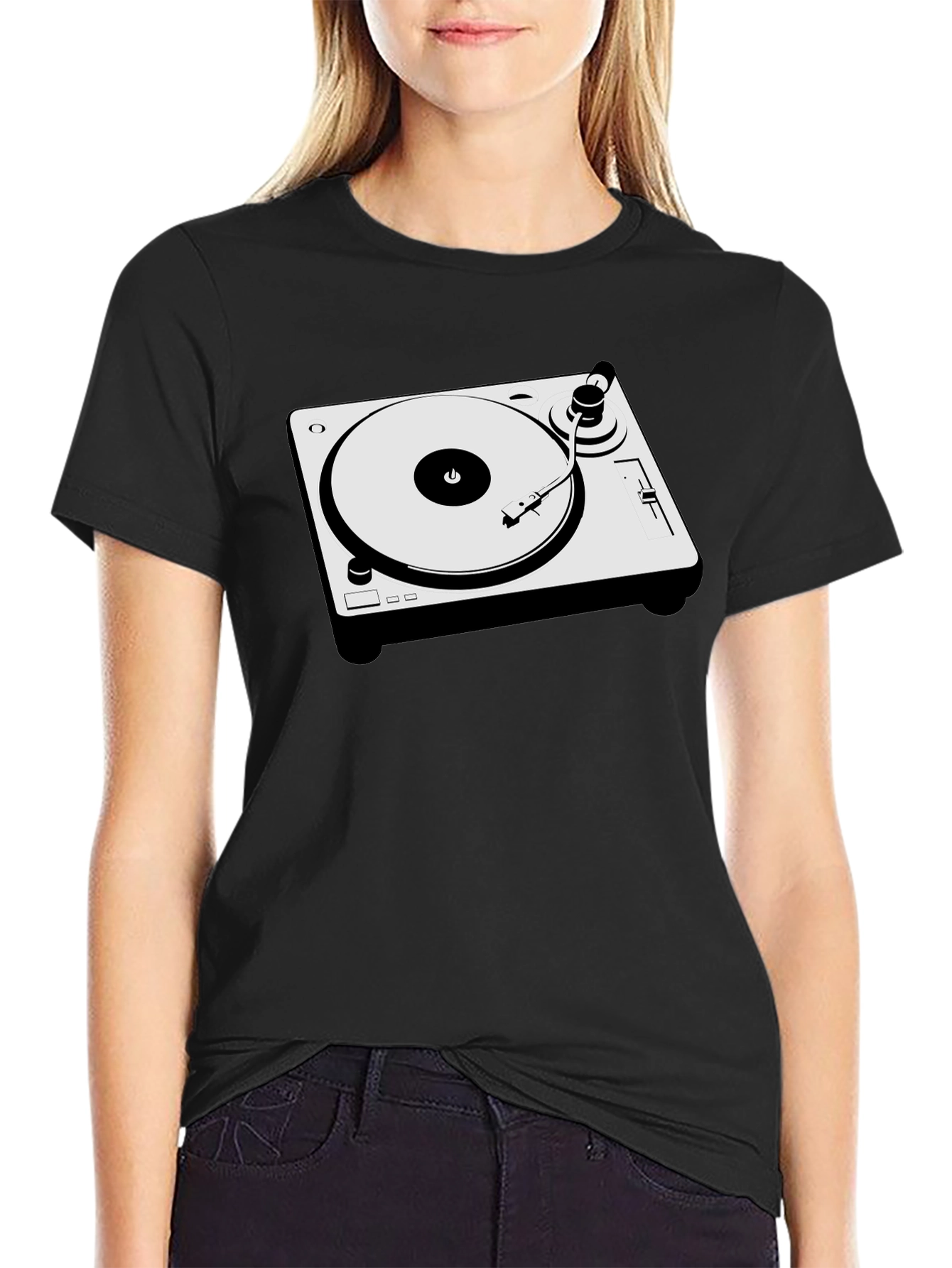 DJ Turntable Graphic T-Shirt - Cool Music Lover Tee