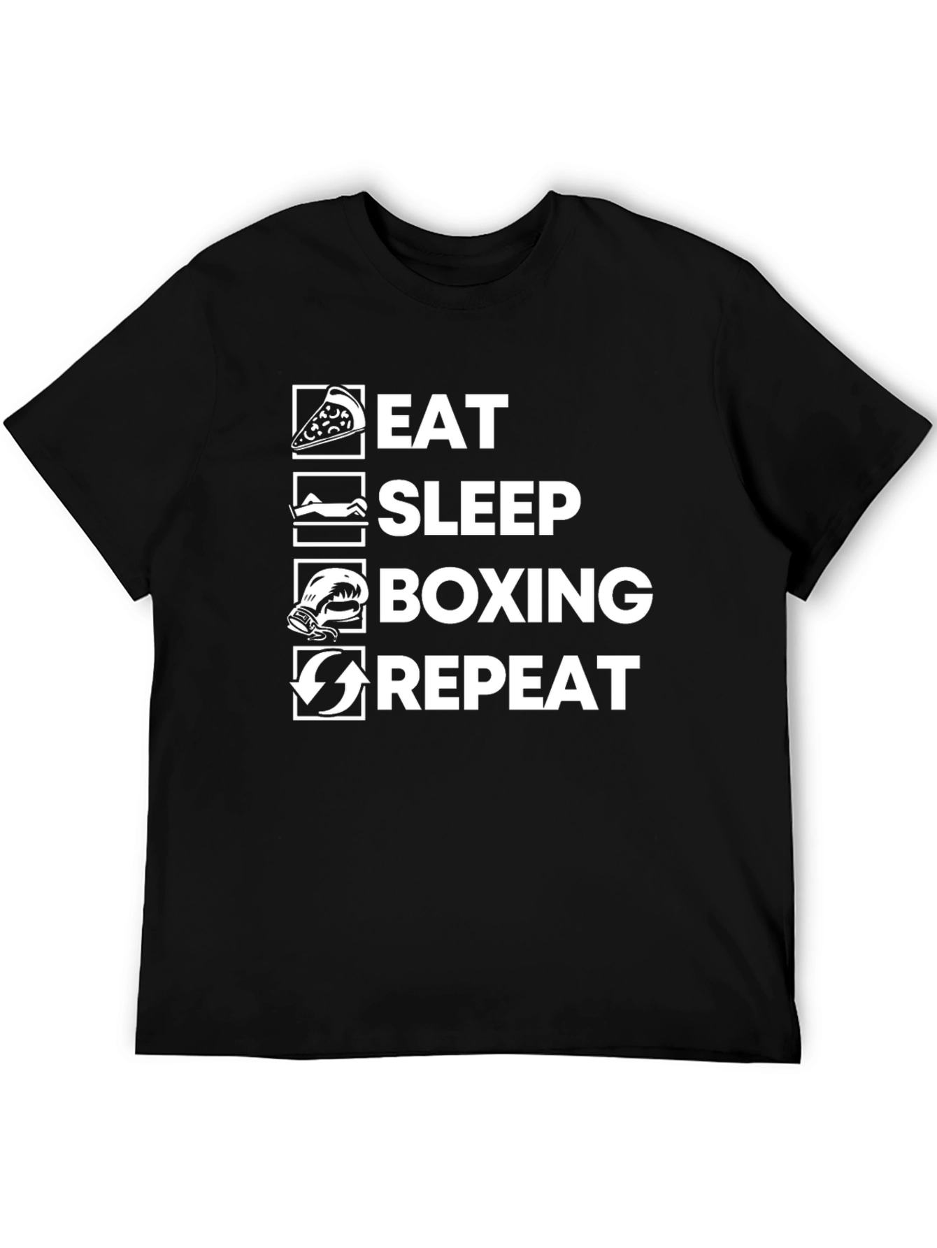 Eat Sleep Boxing Repeat Graphic Tee