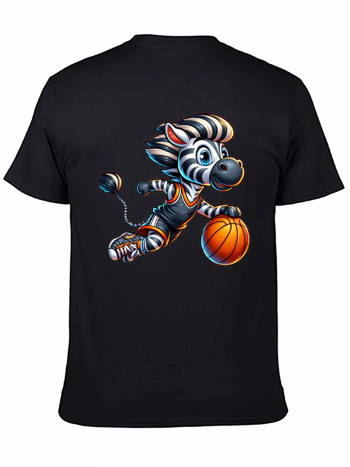 Zebra Basketball Player Graphic T-Shirt