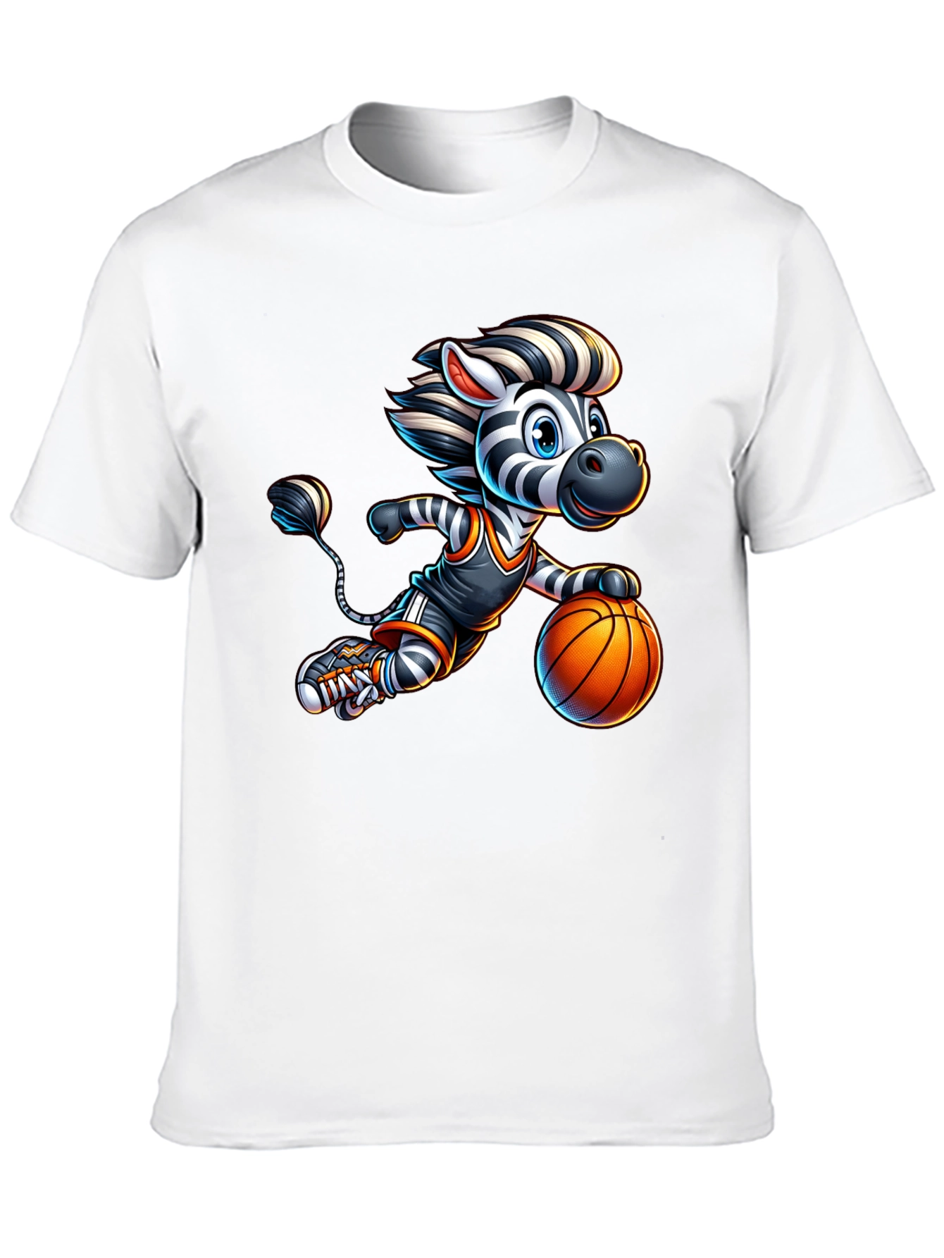 Zebra Basketball Player Graphic T-Shirt