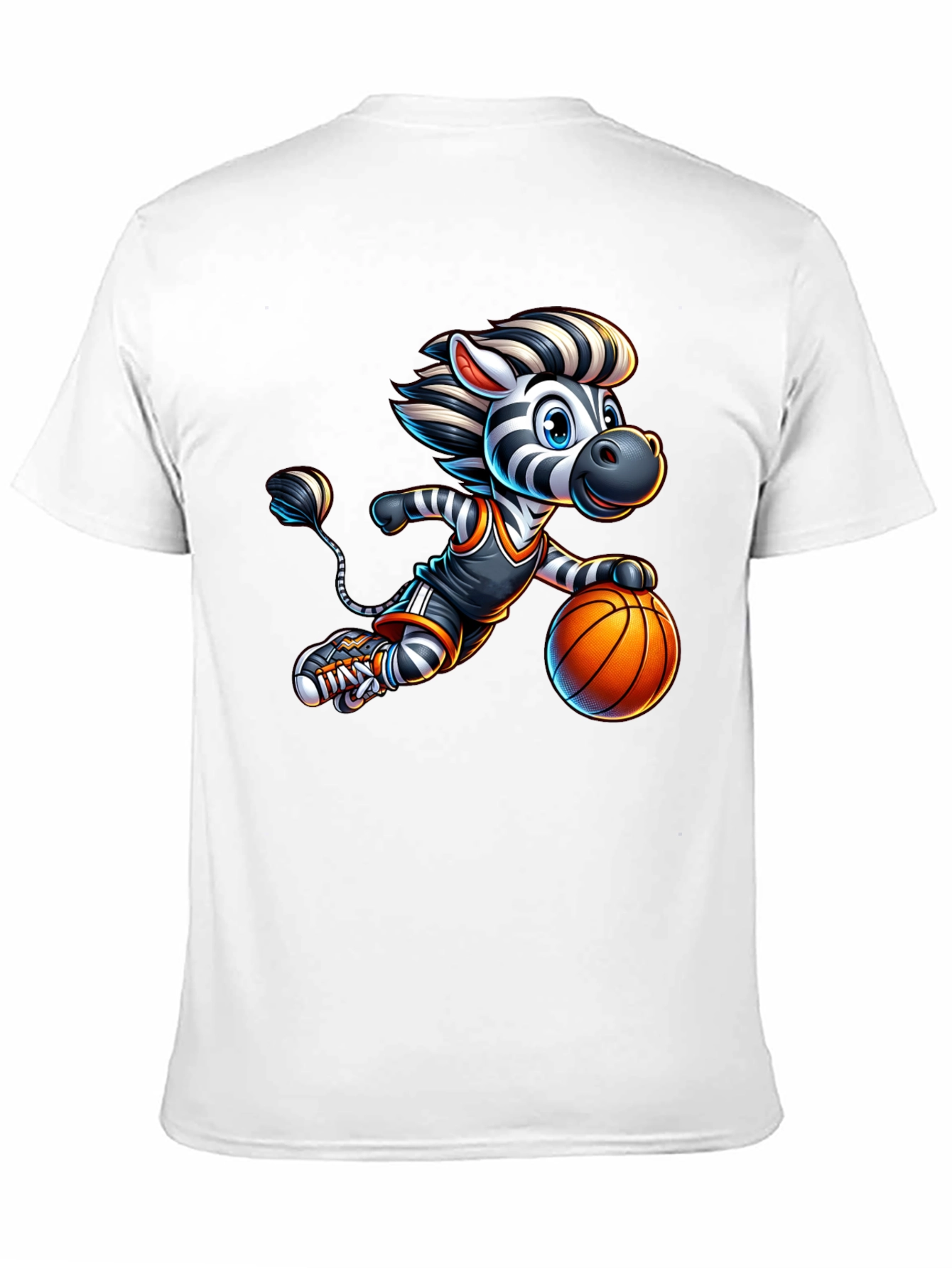 Zebra Basketball Player Graphic T-Shirt