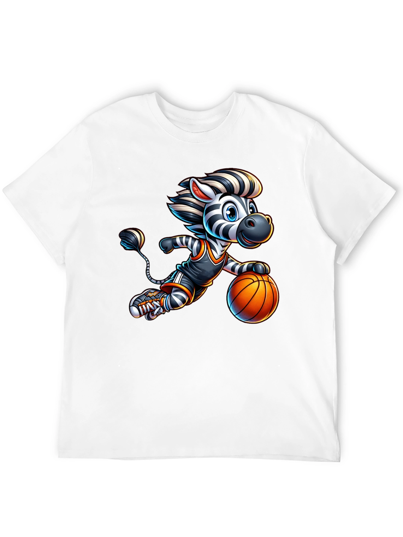 Zebra Basketball Player Graphic T-Shirt