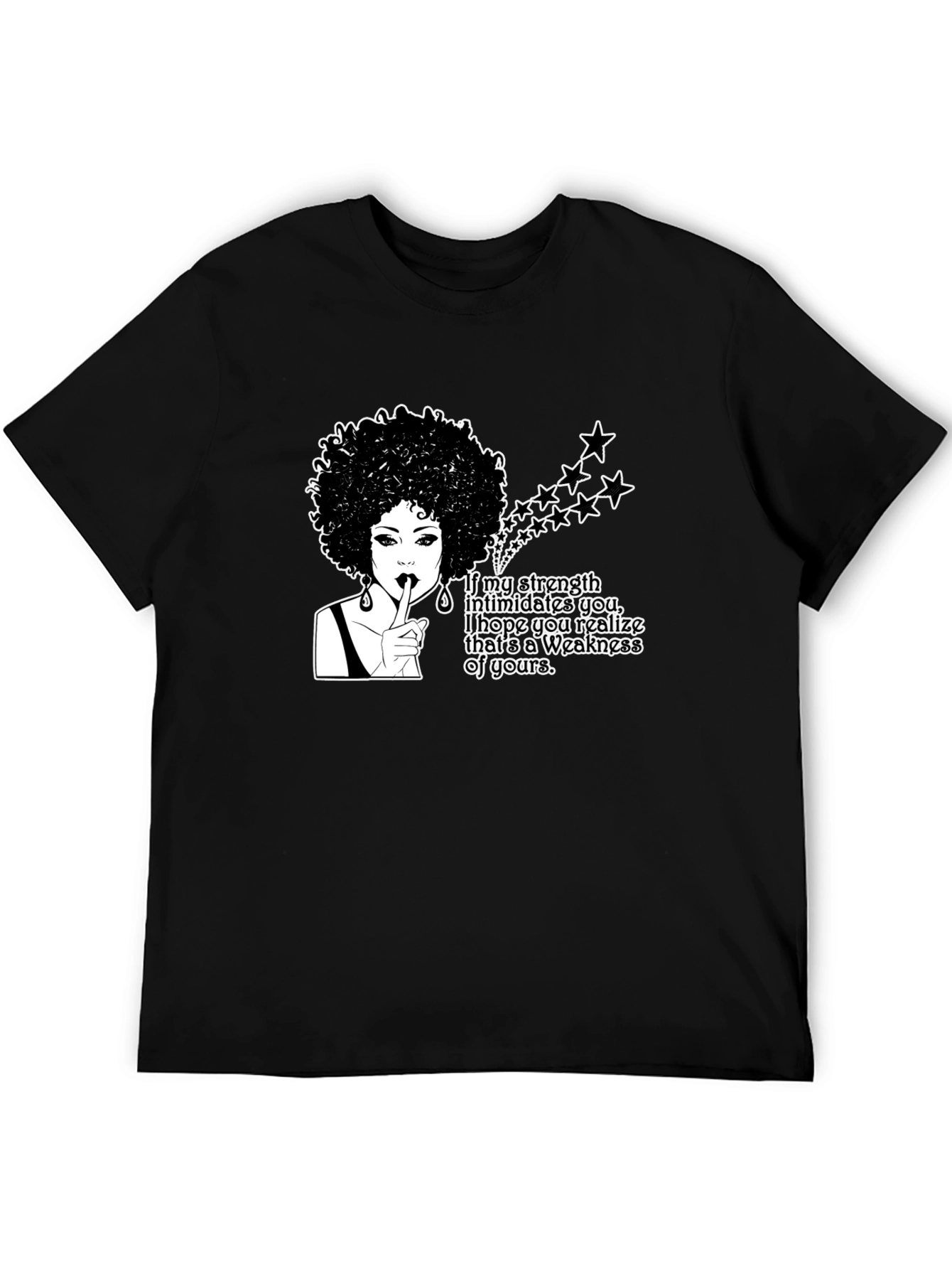 Afro Woman Strength T-Shirt - Empowering Graphic Tee
