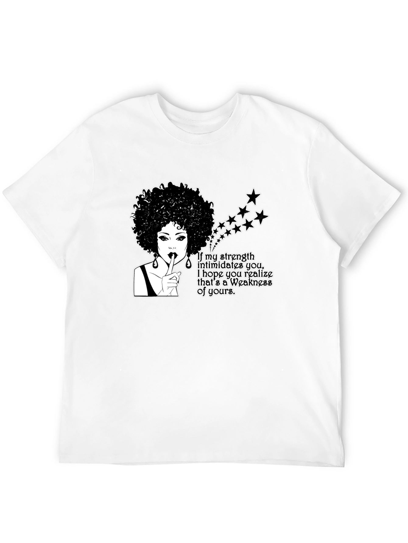 Afro Woman Strength T-Shirt - Empowering Graphic Tee