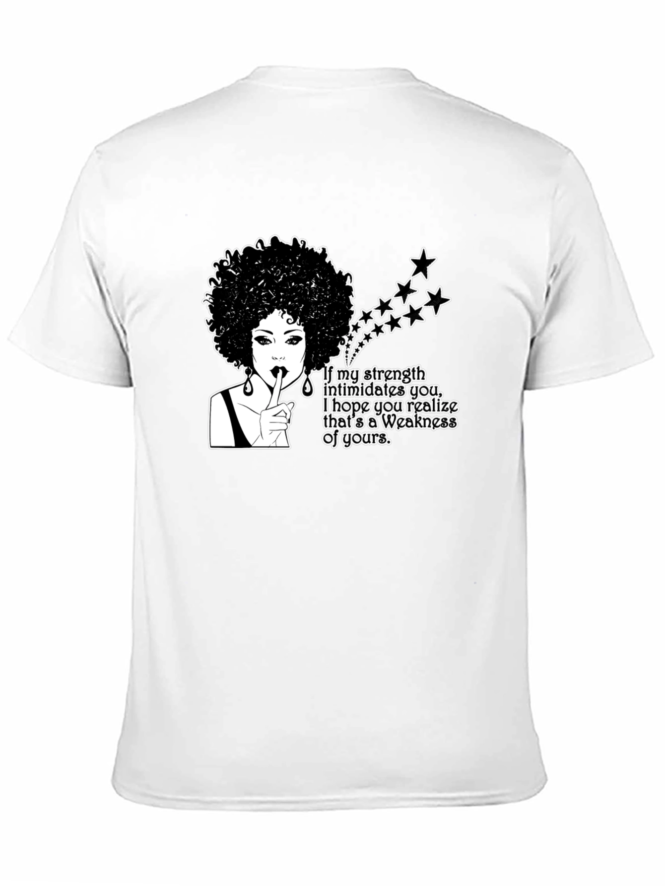 Afro Woman Strength T-Shirt - Empowering Graphic Tee