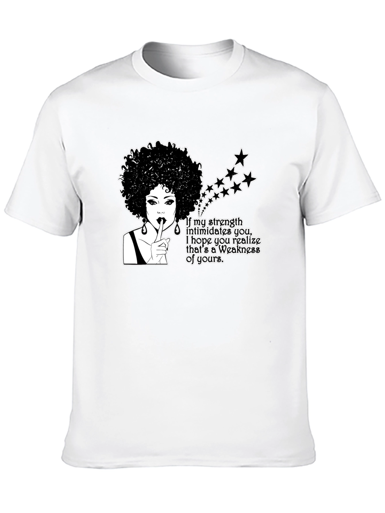 Afro Woman Strength T-Shirt - Empowering Graphic Tee