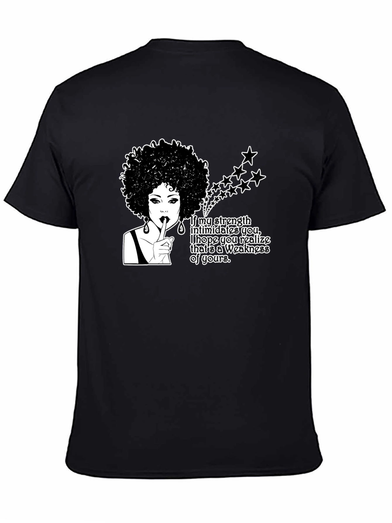 Afro Woman Strength T-Shirt - Empowering Graphic Tee