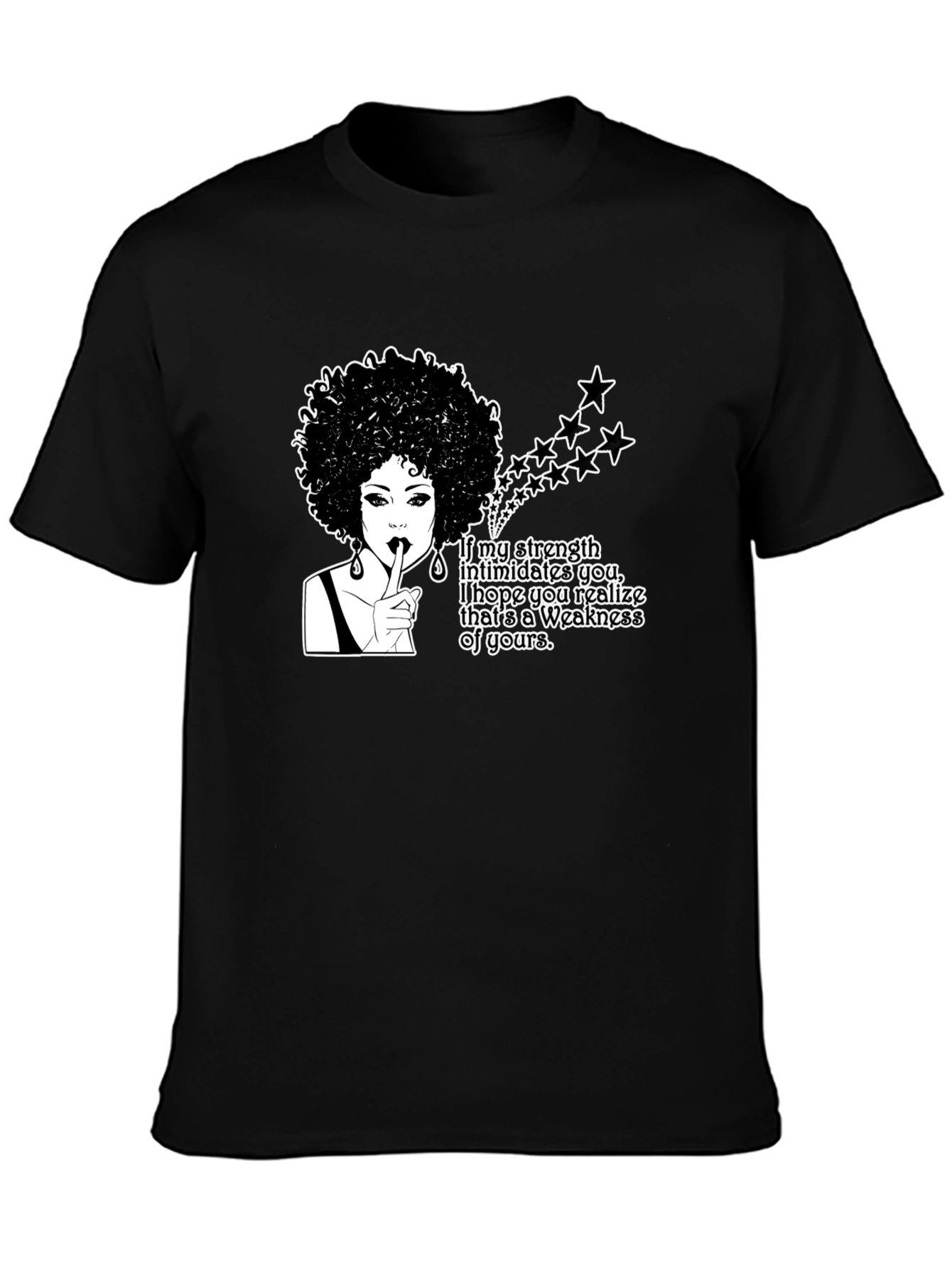 Afro Woman Strength T-Shirt - Empowering Graphic Tee