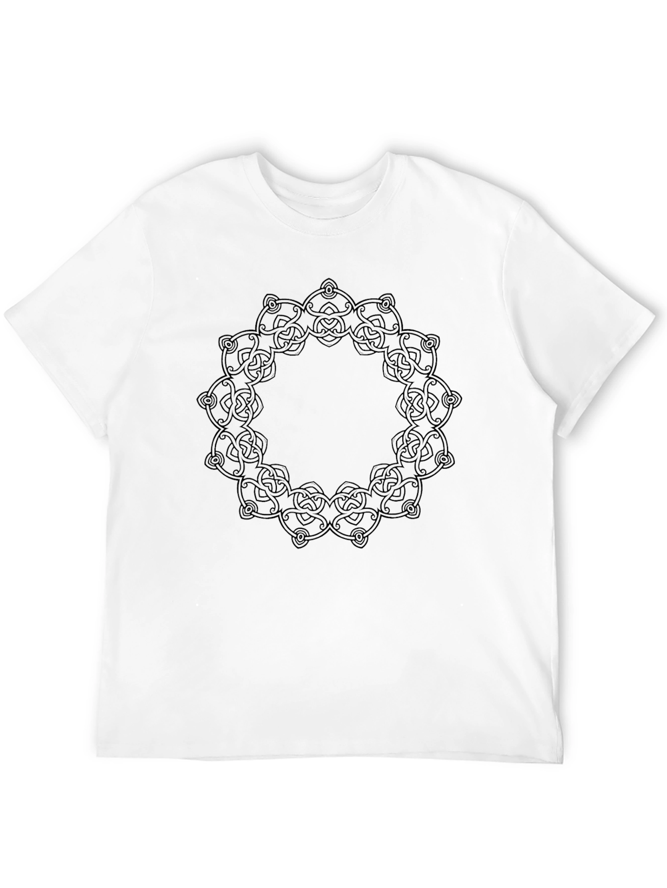 Celtic Knot Circle Graphic Black T-Shirt