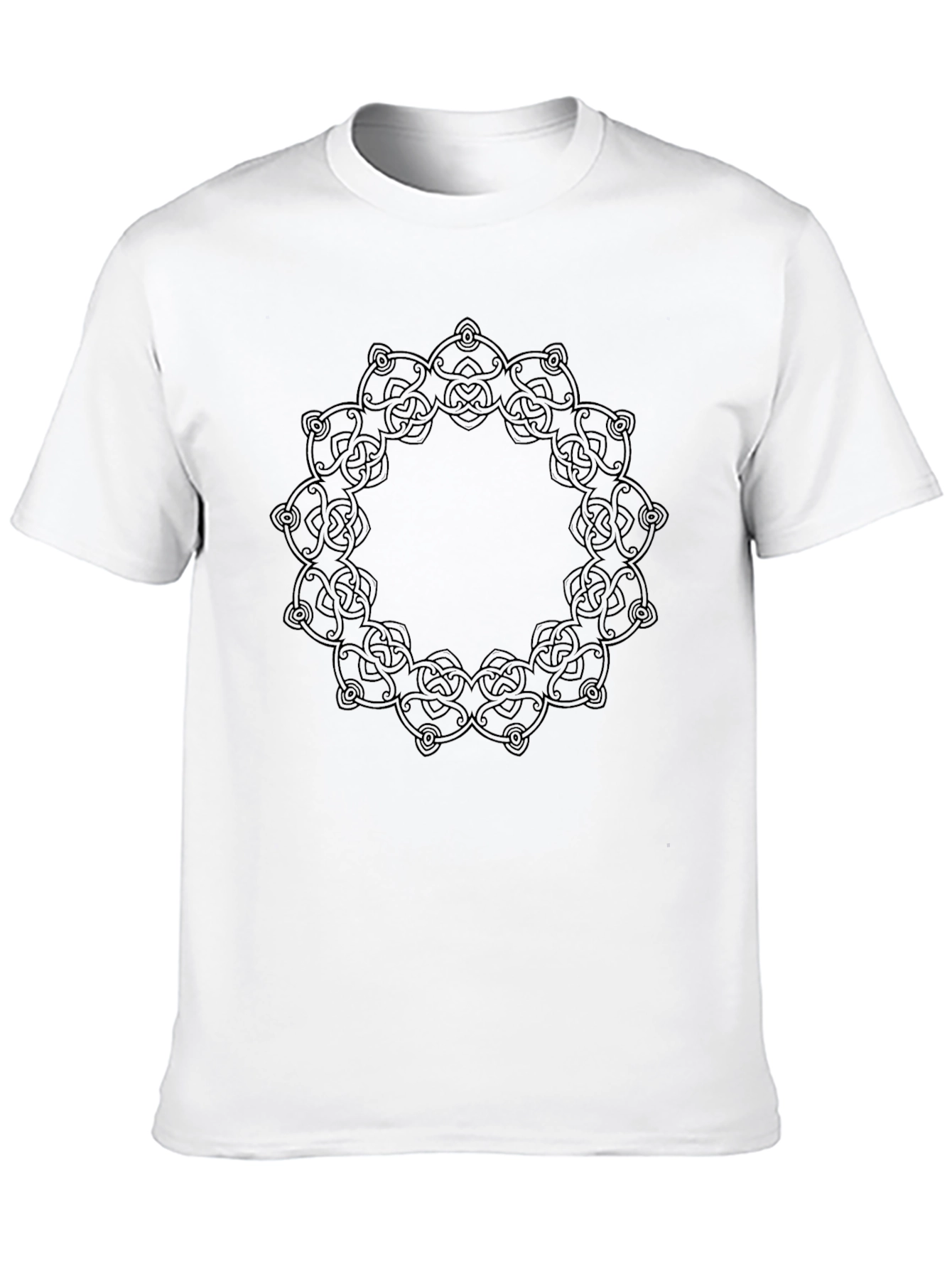 Celtic Knot Circle Graphic Black T-Shirt