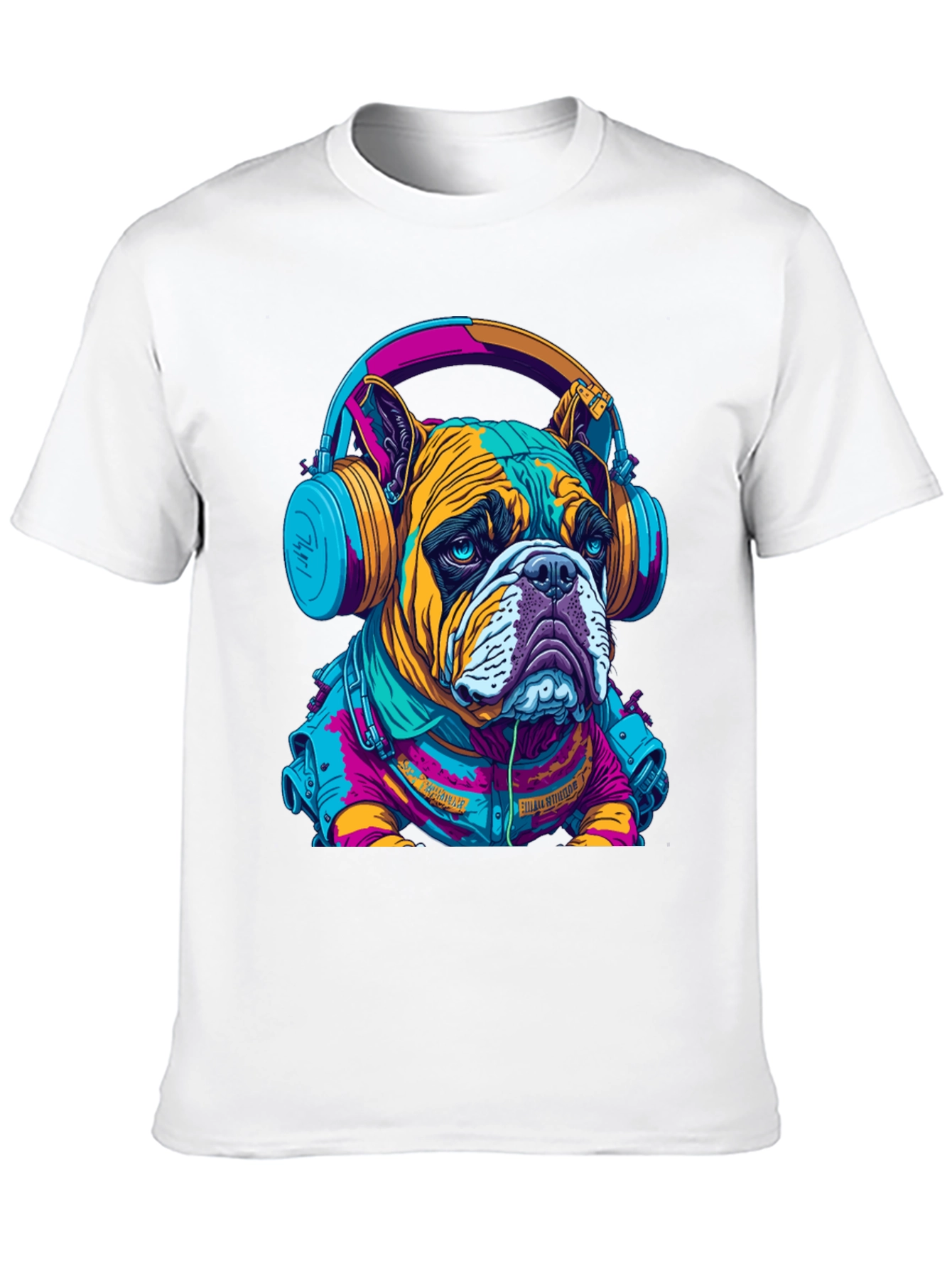 Bulldog DJ Graphic Tee - Trendy Streetwear