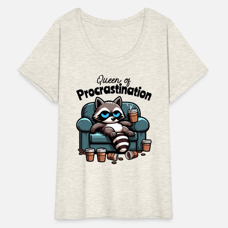 Queen of Procrastination – Raccoon on Couch