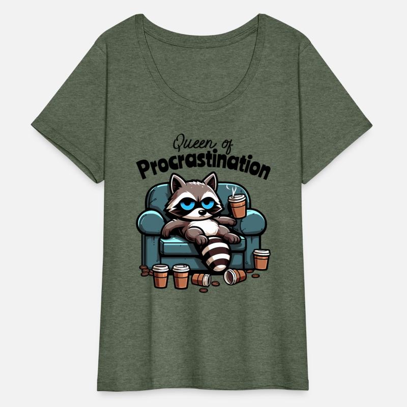 Queen of Procrastination – Raccoon on Couch