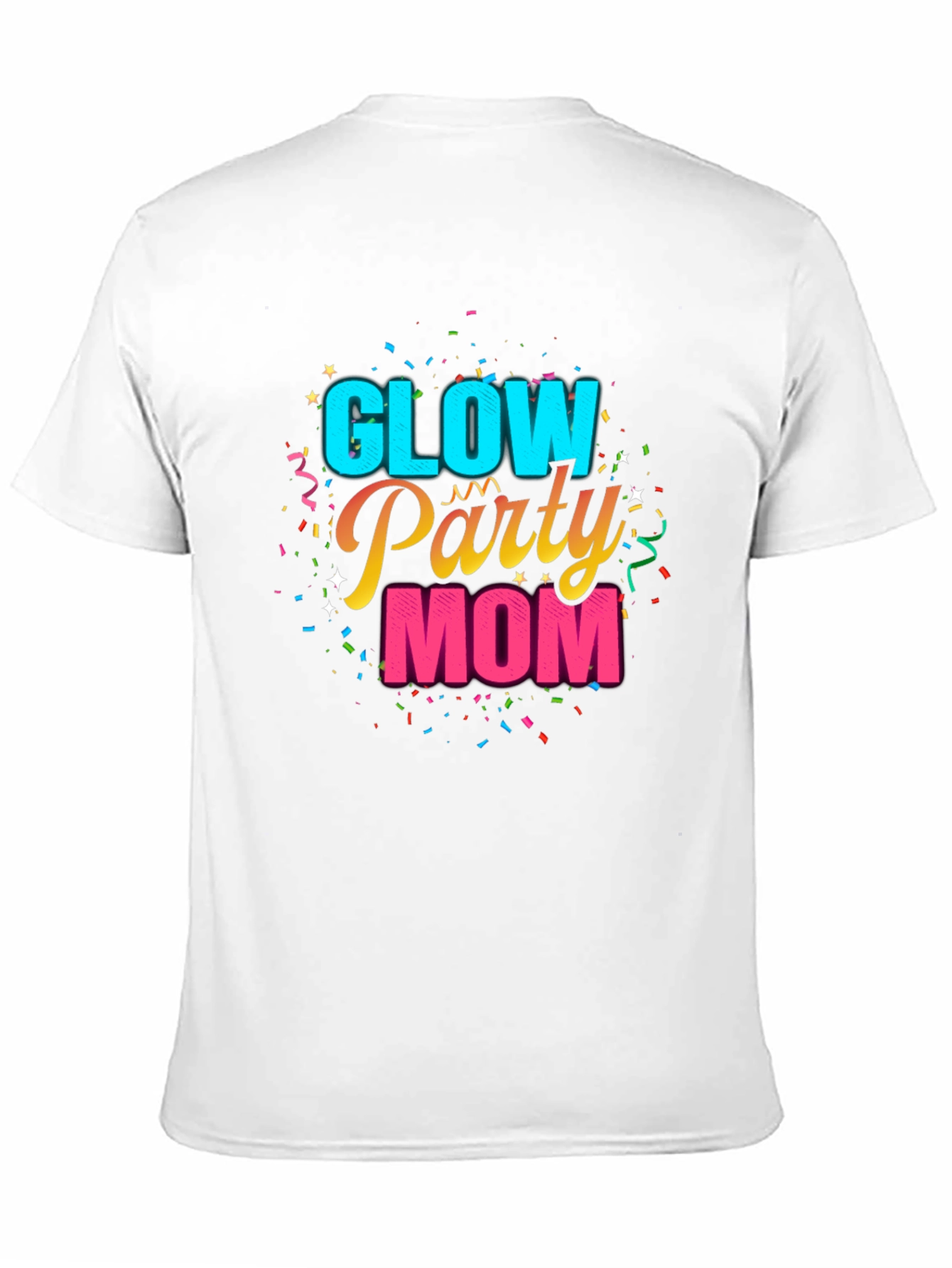 Glow Party Mom Graphic Tee - Black