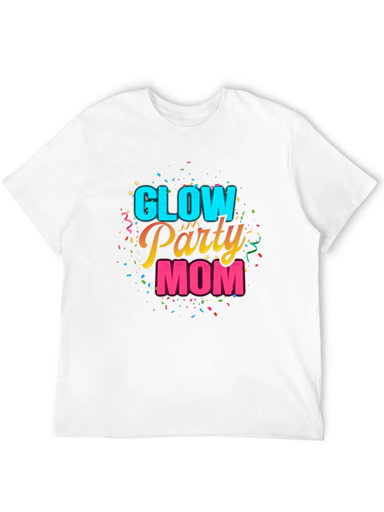 Glow Party Mom Graphic Tee - Black