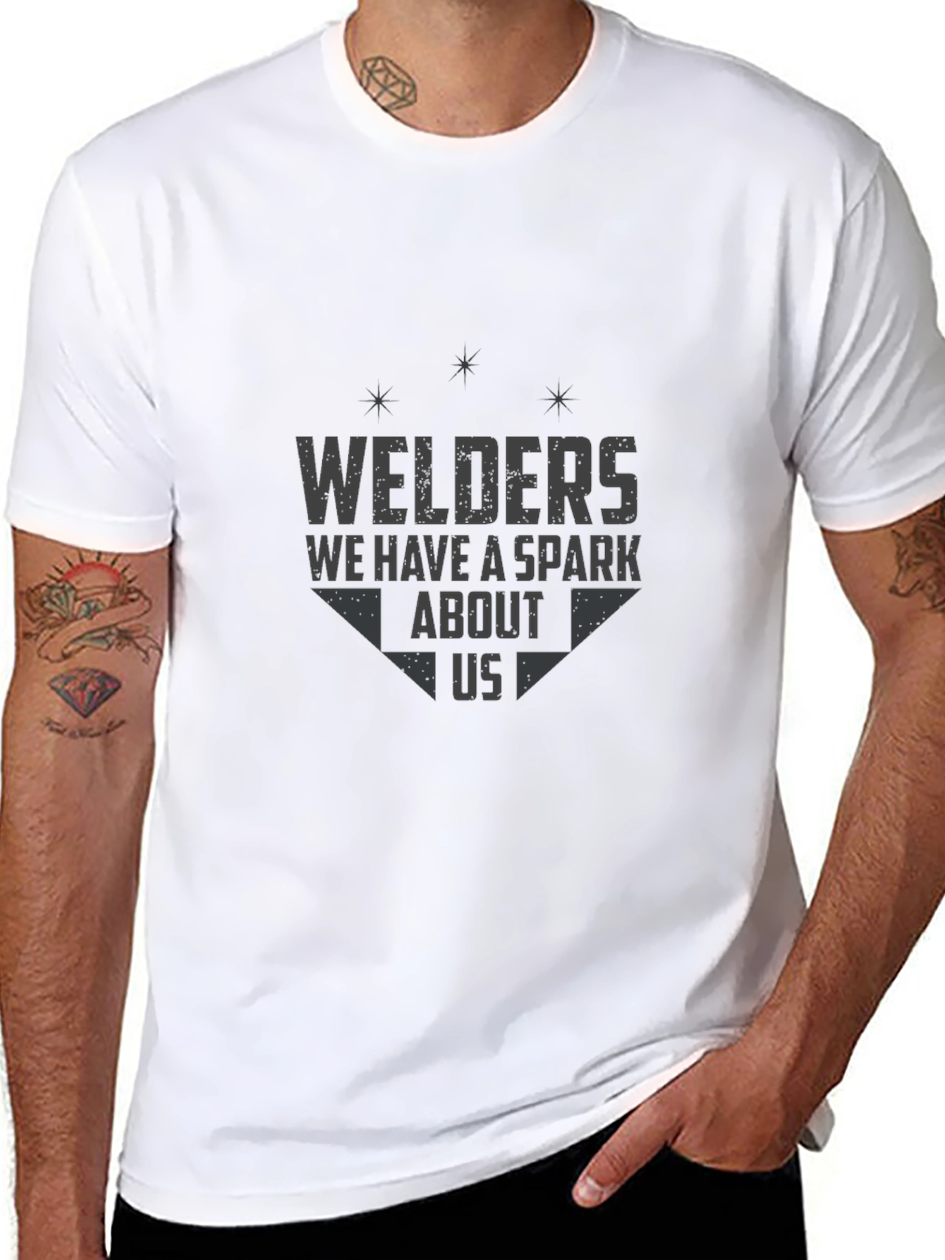 Welders Spark Graphic Black T-Shirt