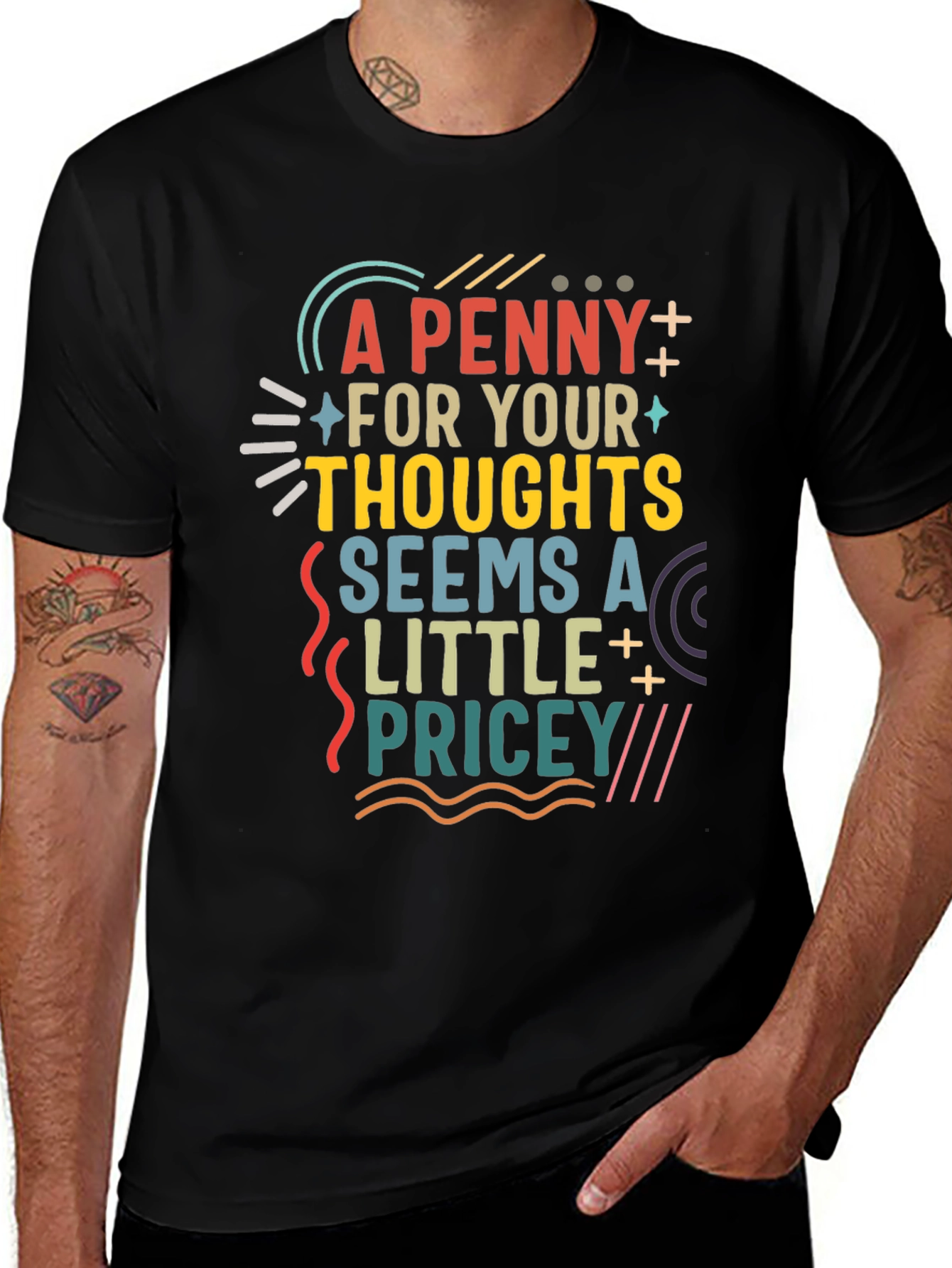 Funny A Penny for Your Thoughts Graphic Tee