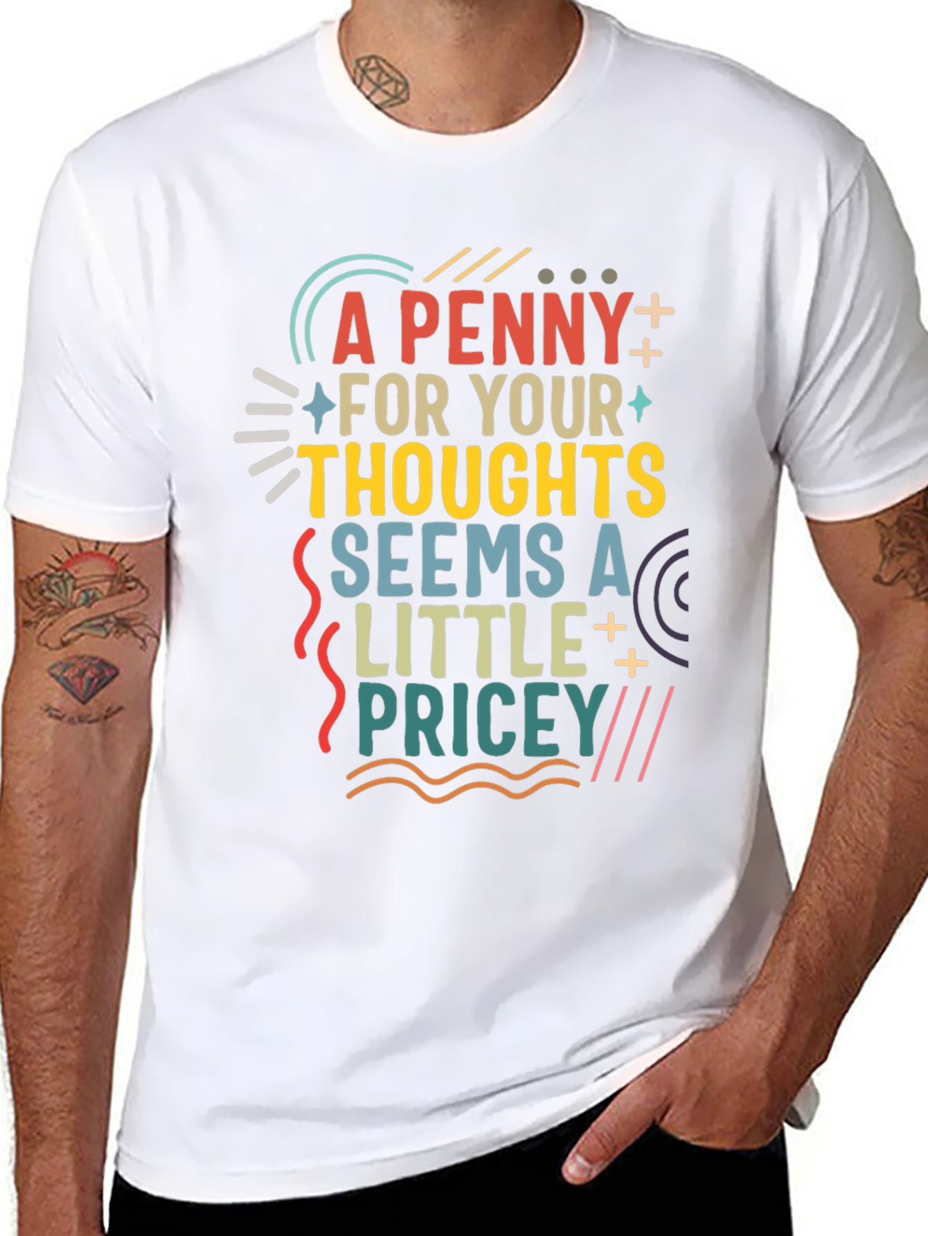Funny A Penny for Your Thoughts Graphic Tee