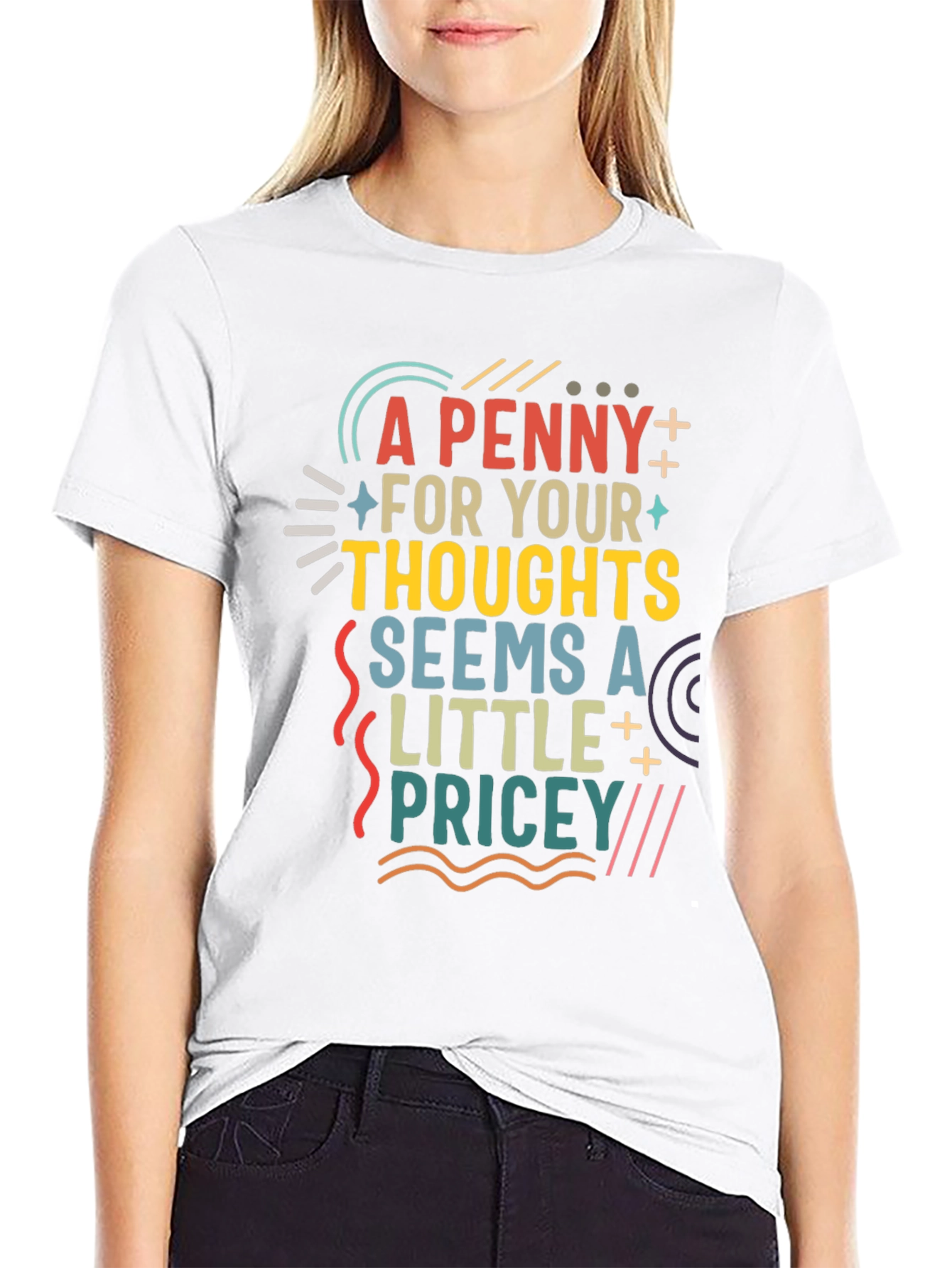 Funny A Penny for Your Thoughts Graphic Tee
