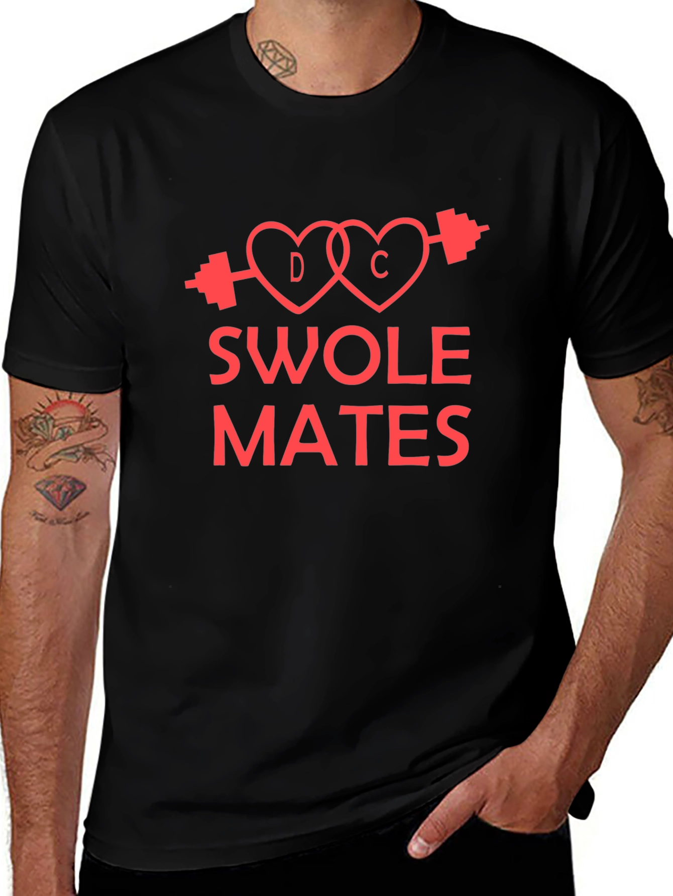 Swoles Mates Graphic T-Shirt - Workout Couples