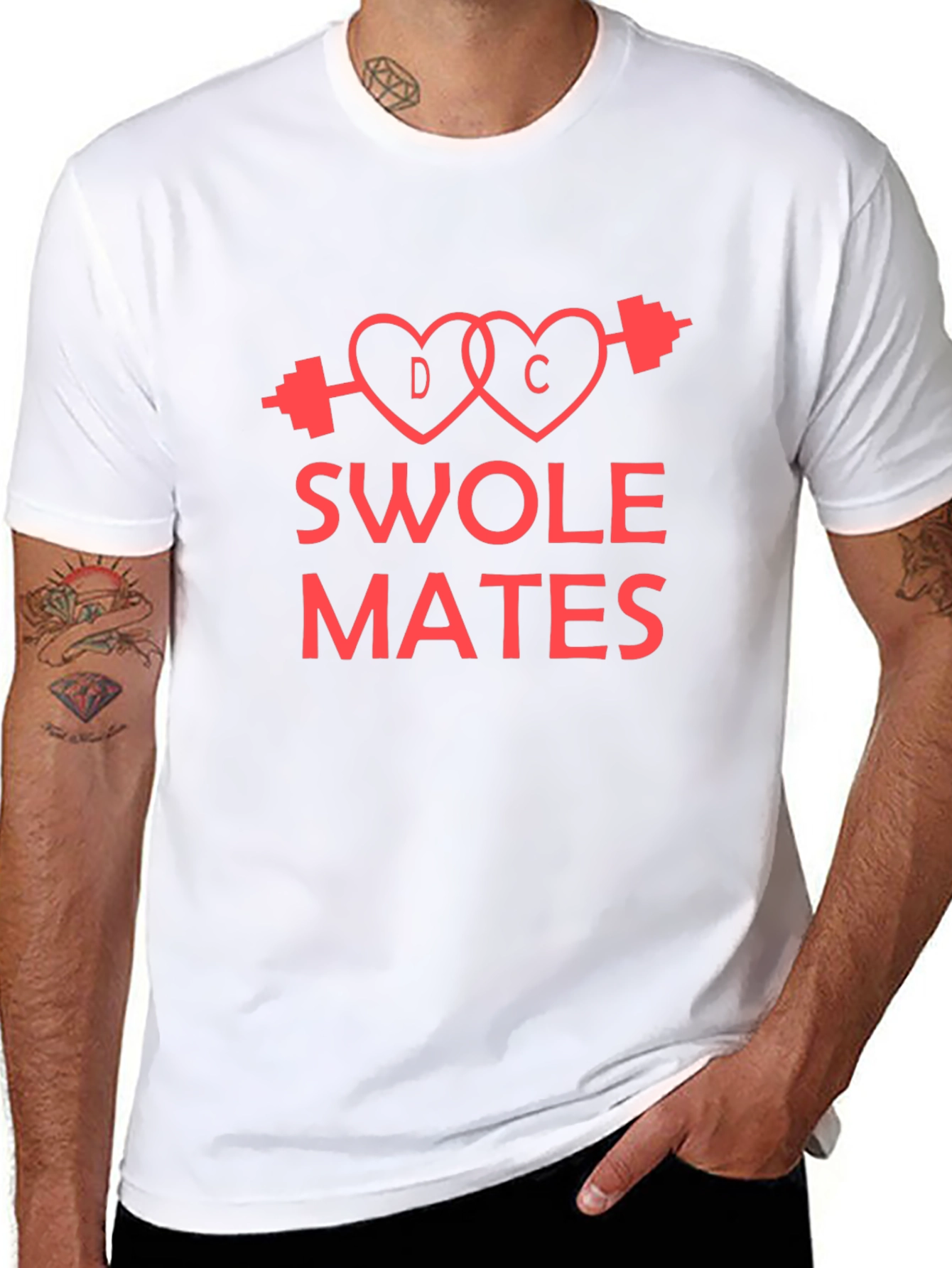 Swoles Mates Graphic T-Shirt - Workout Couples