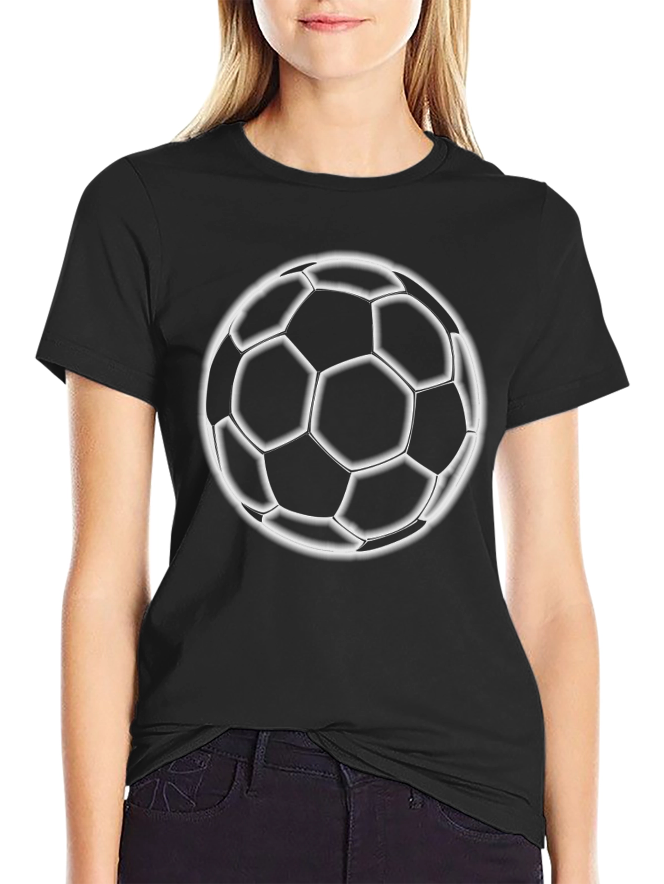 Soccer Ball Graphic T-Shirt - Classic Black Tee