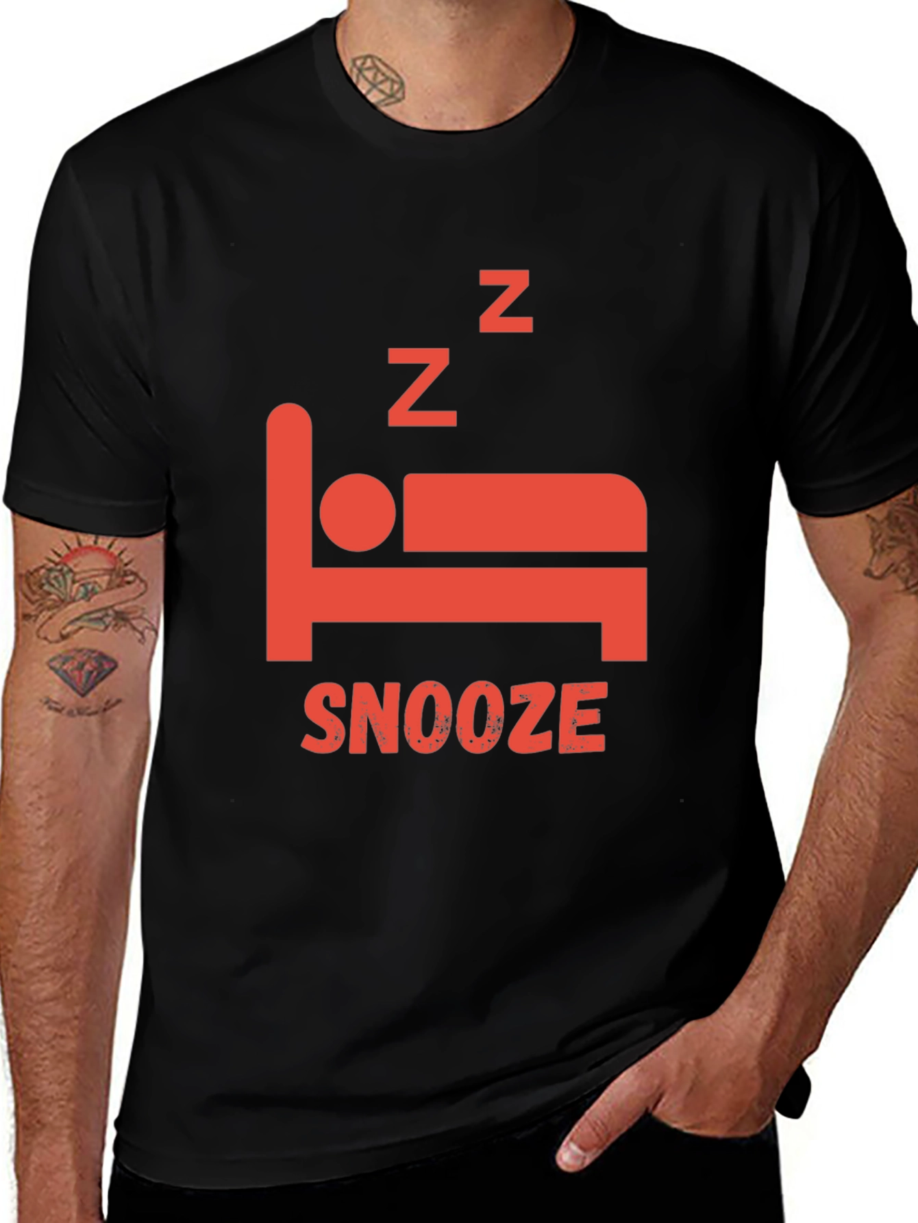 Snooze Graphic T-Shirt - Black Sleep Tee