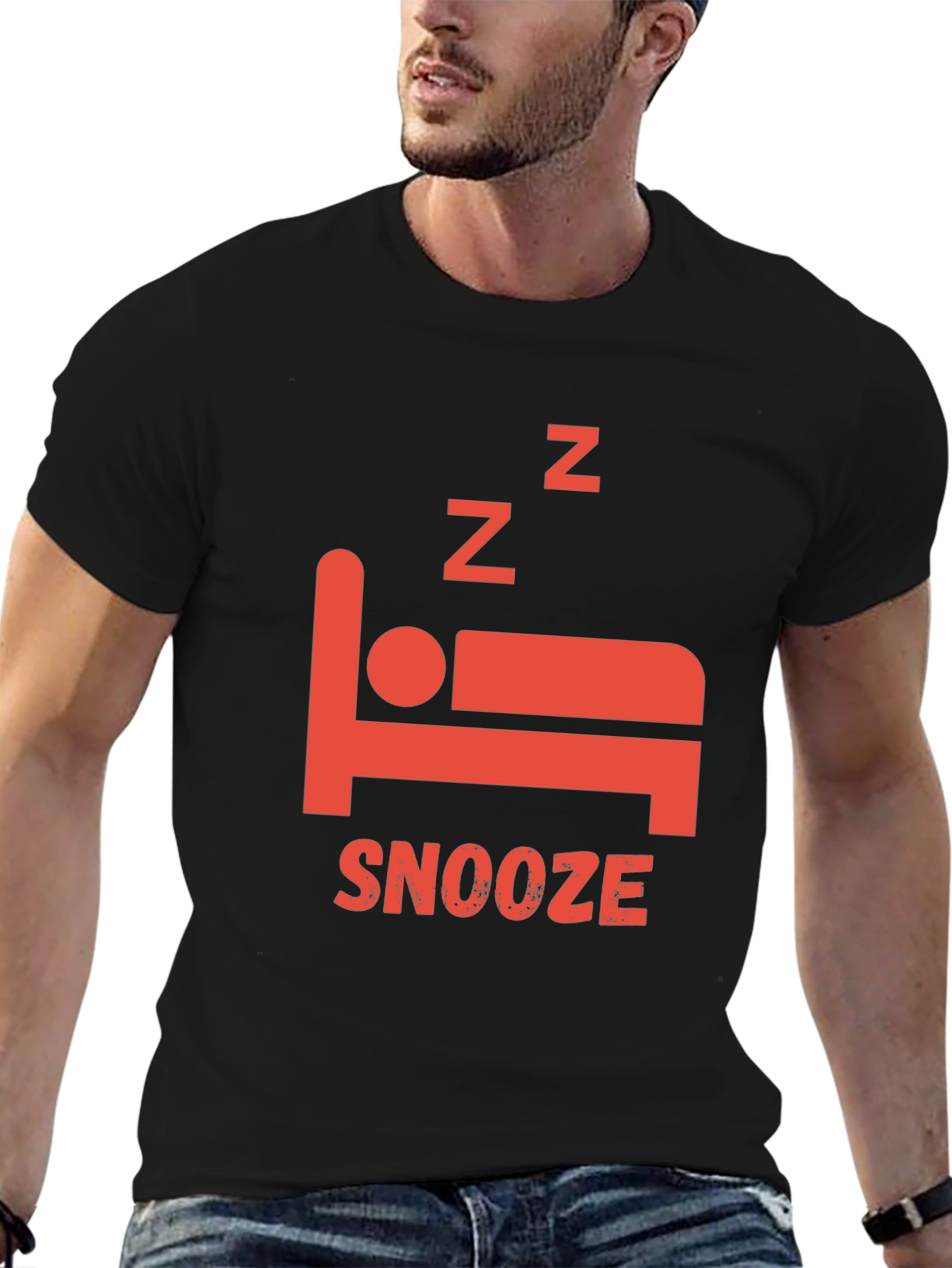 Snooze Graphic T-Shirt - Black Sleep Tee