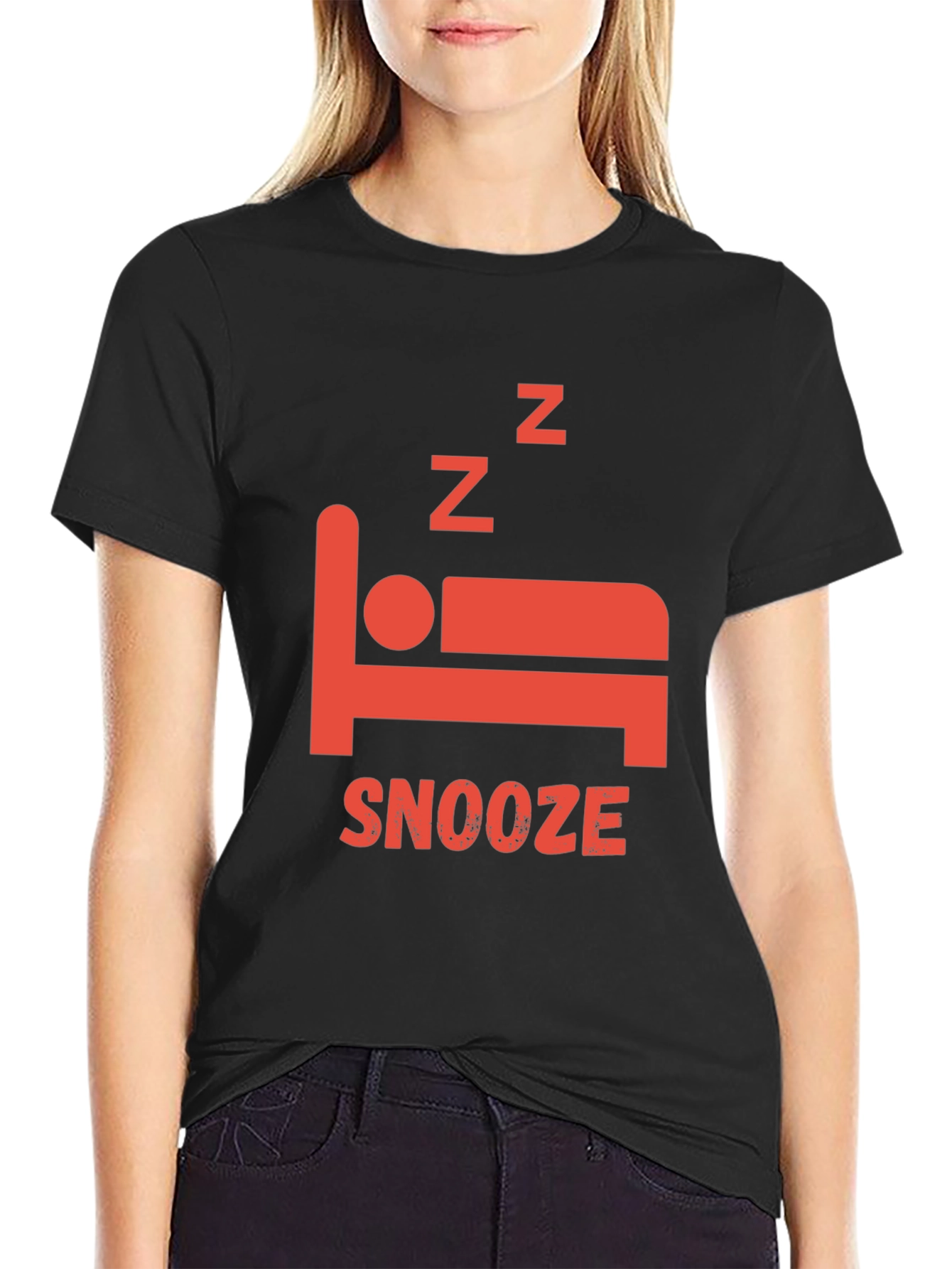 Snooze Graphic T-Shirt - Black Sleep Tee