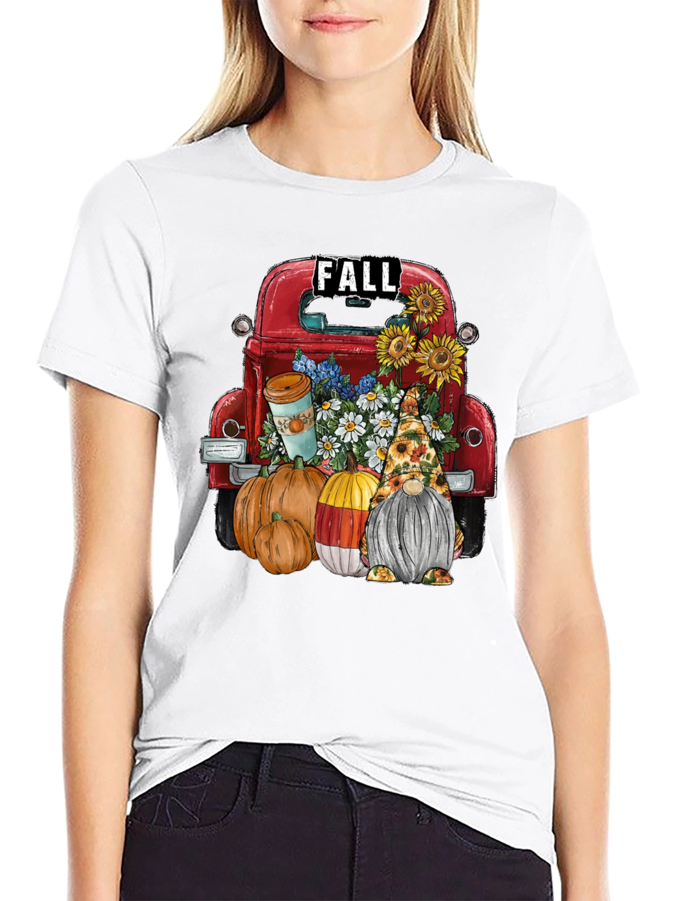 Fall Truck & Gnome Graphic Tee
