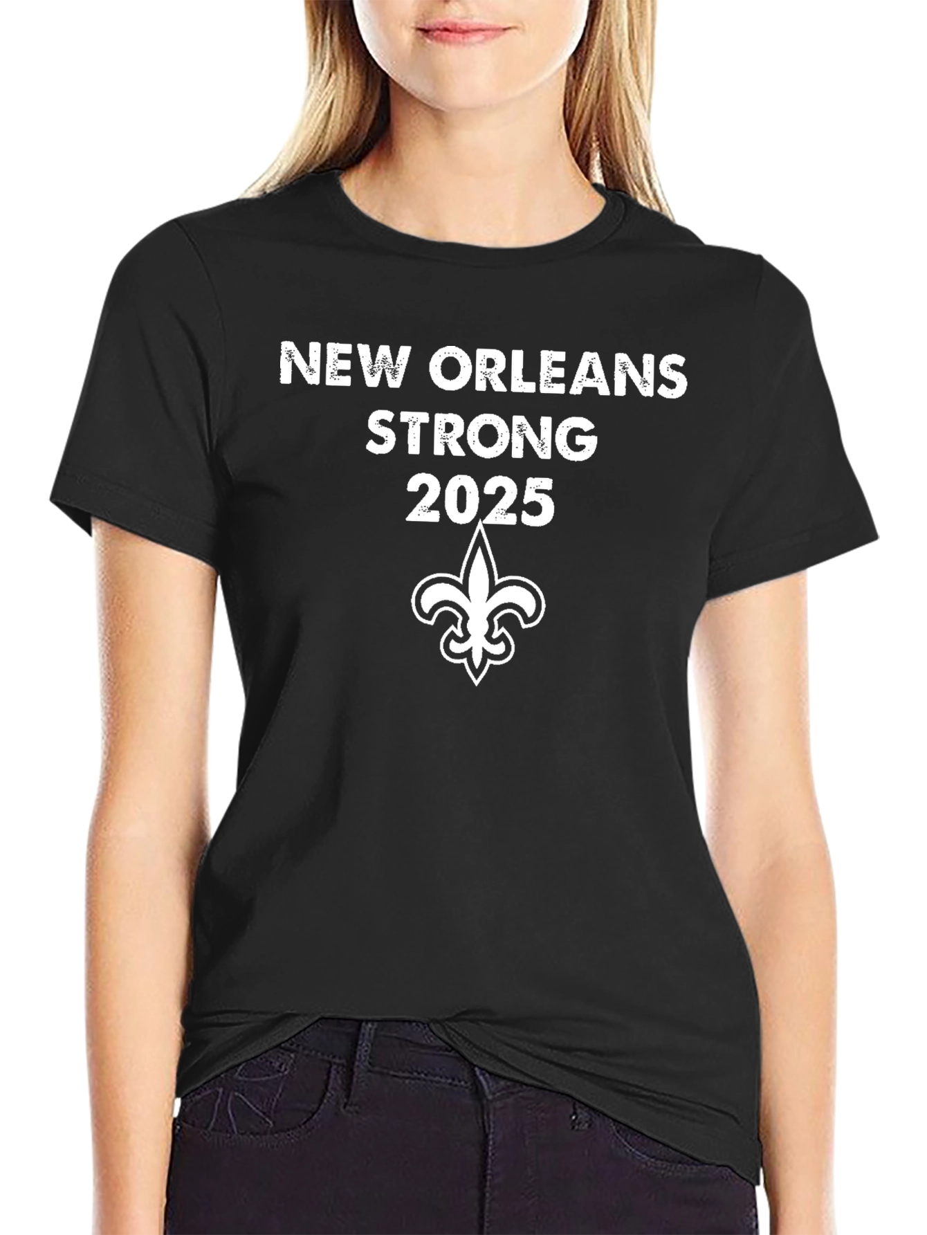 New Orleans Strong 2025 Black T-Shirt