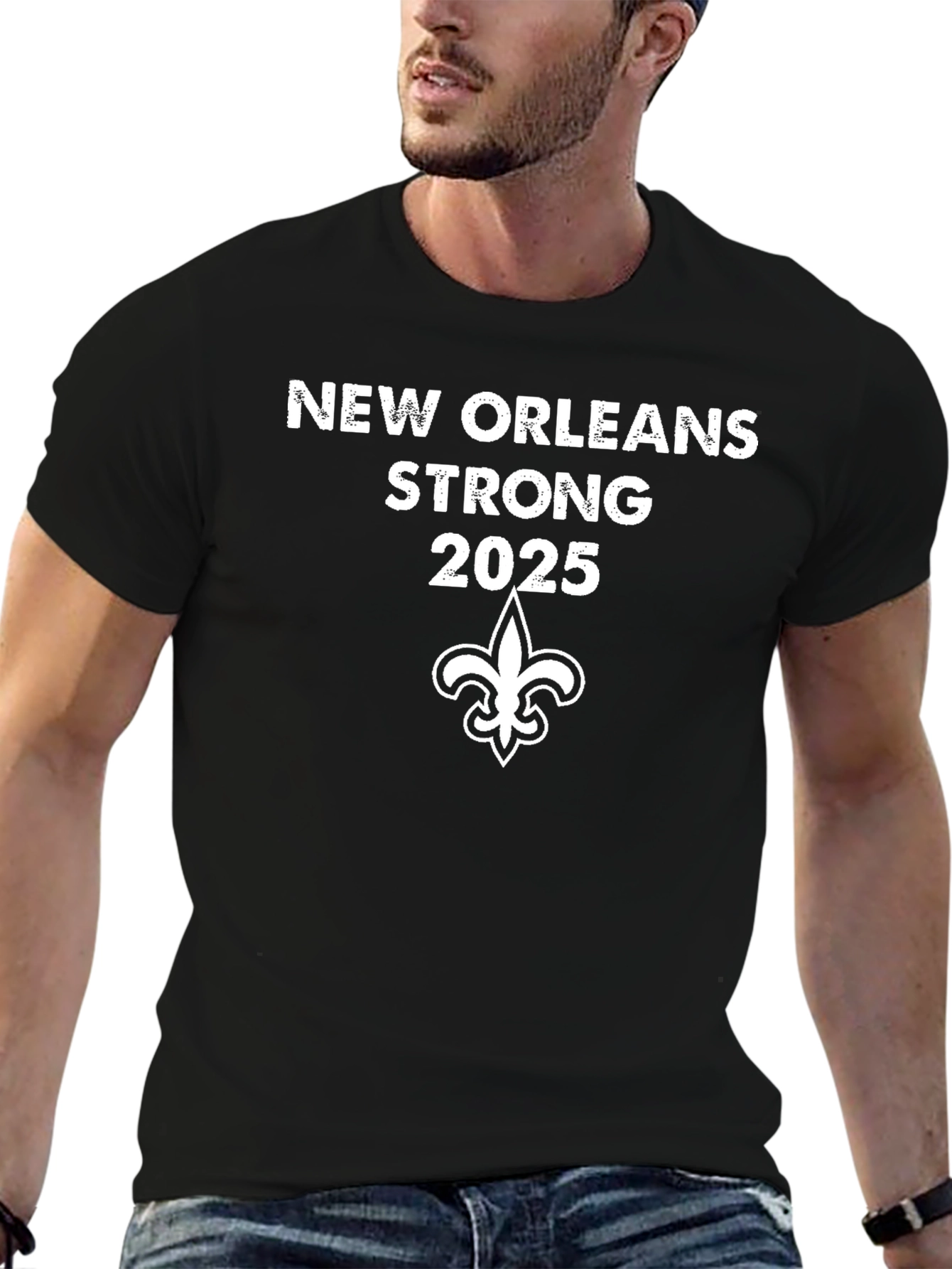 New Orleans Strong 2025 Black T-Shirt