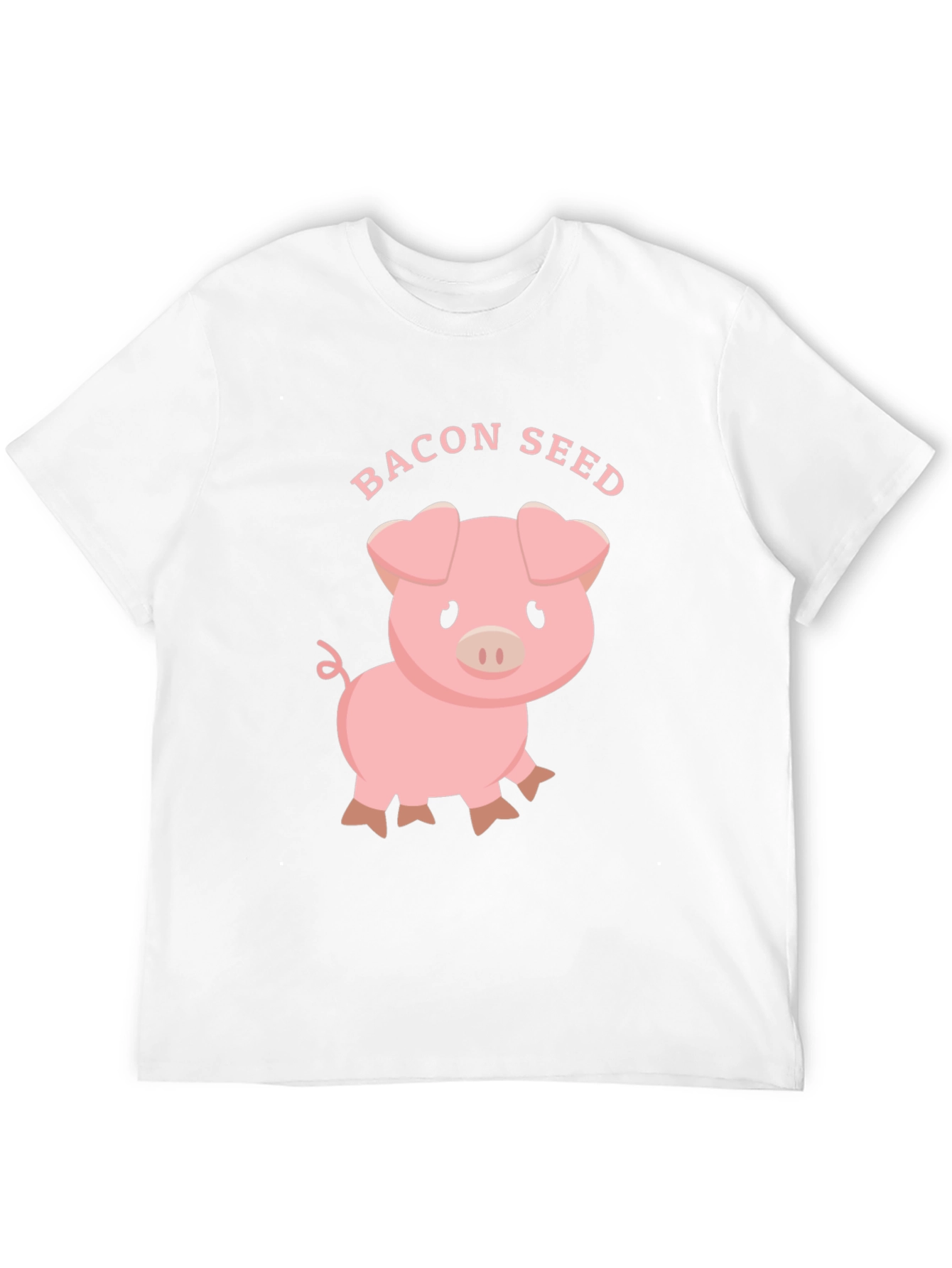 Bacon Seed Cute Pig Graphic Tee - Black