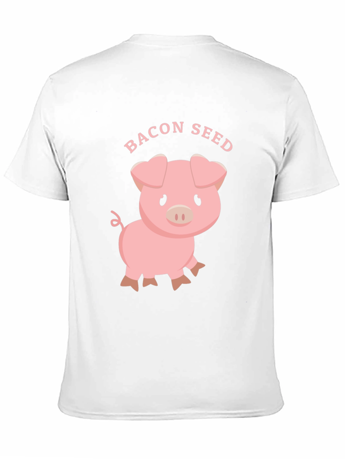 Bacon Seed Cute Pig Graphic Tee - Black