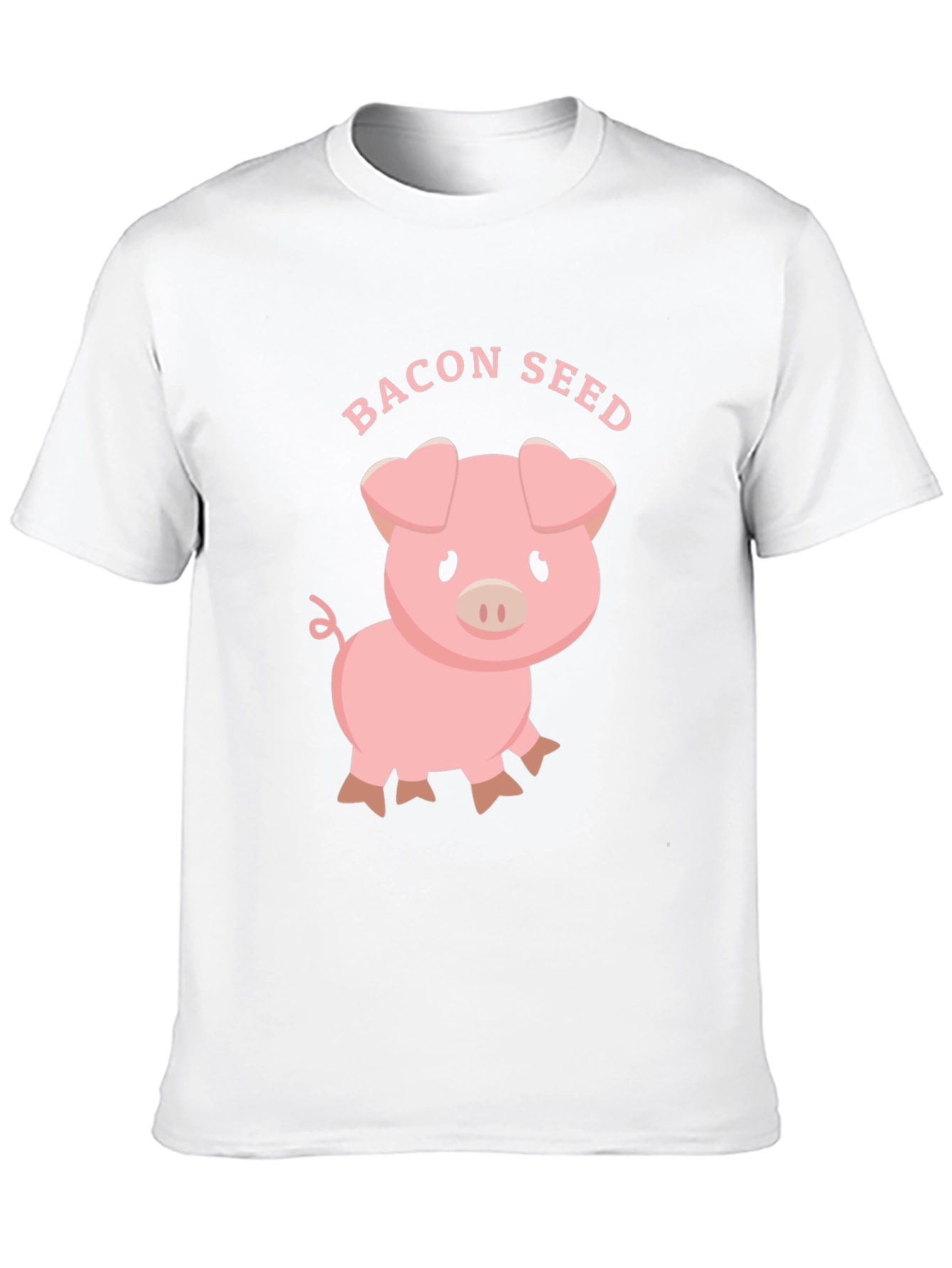 Bacon Seed Cute Pig Graphic Tee - Black