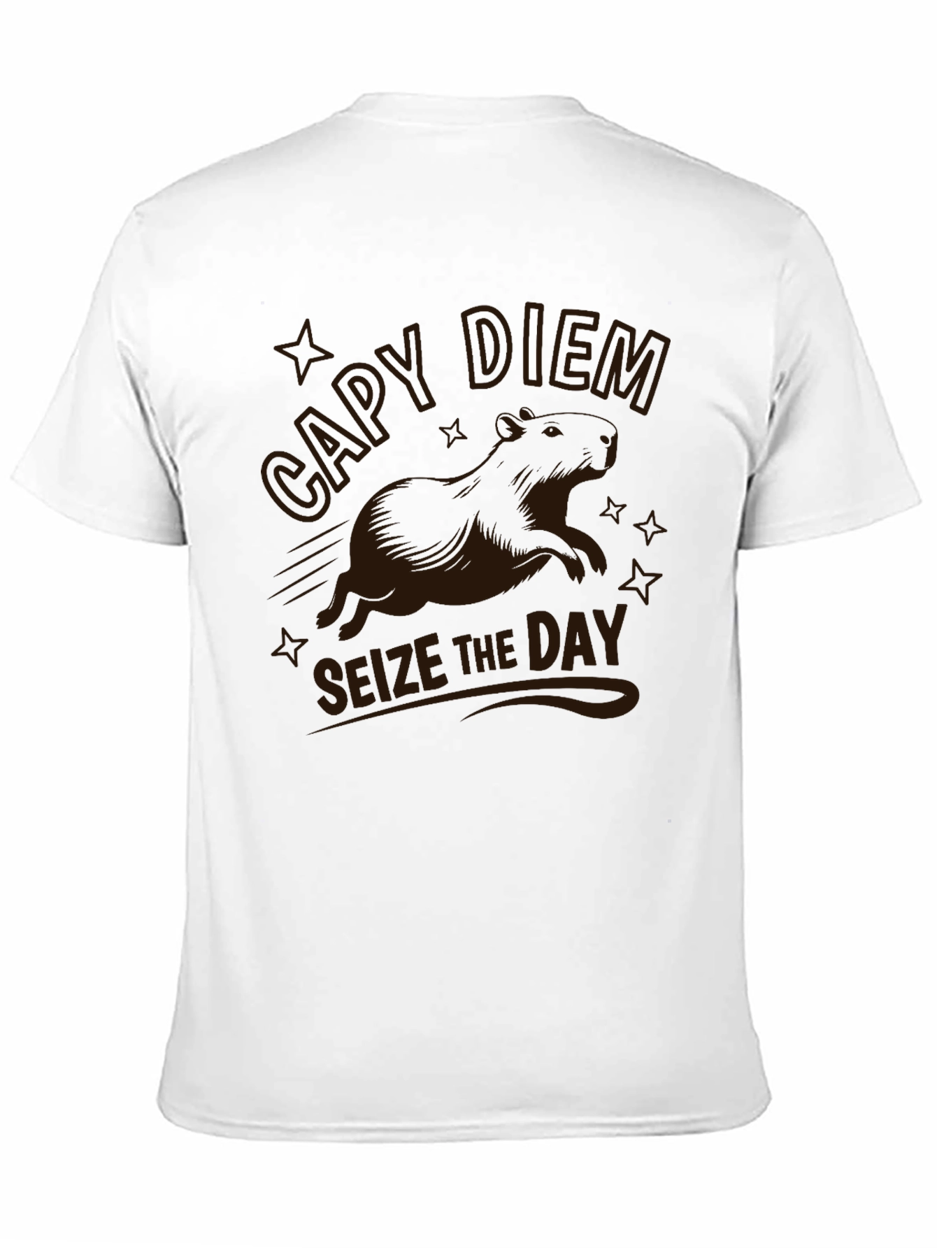 Capy Diem Seize The Day Graphic Tee - Black