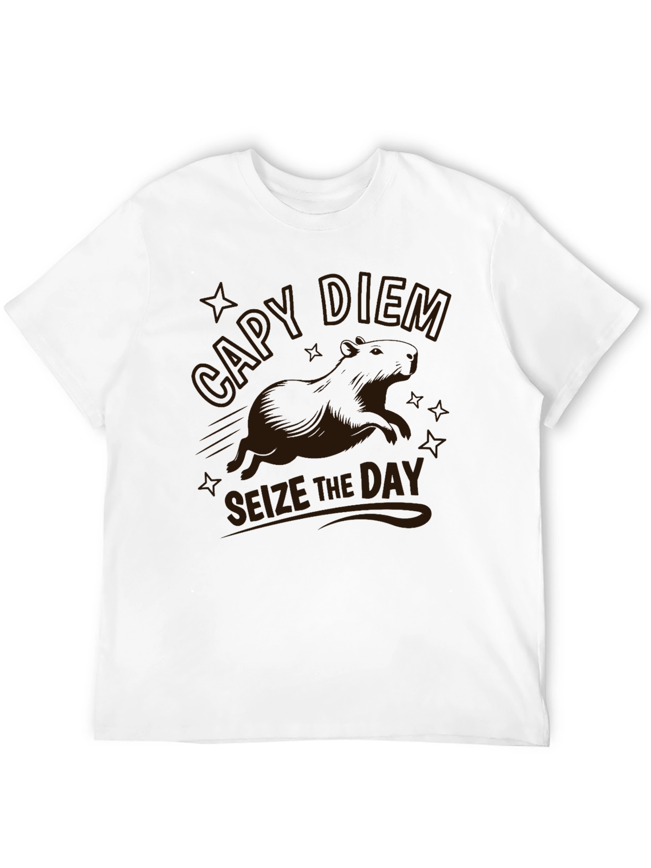 Capy Diem Seize The Day Graphic Tee - Black