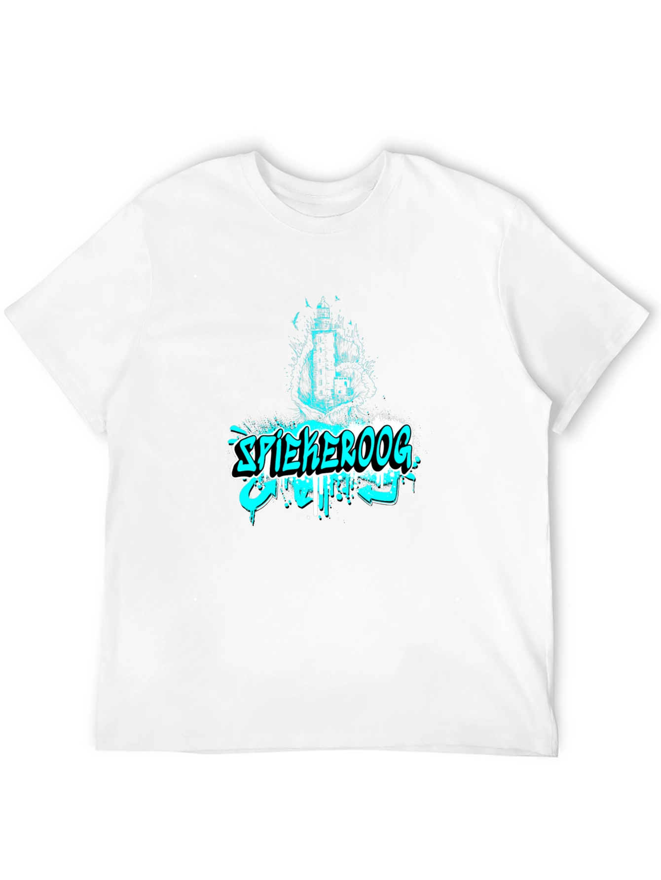 Spiekeroog Lighthouse Graphic Black Tee