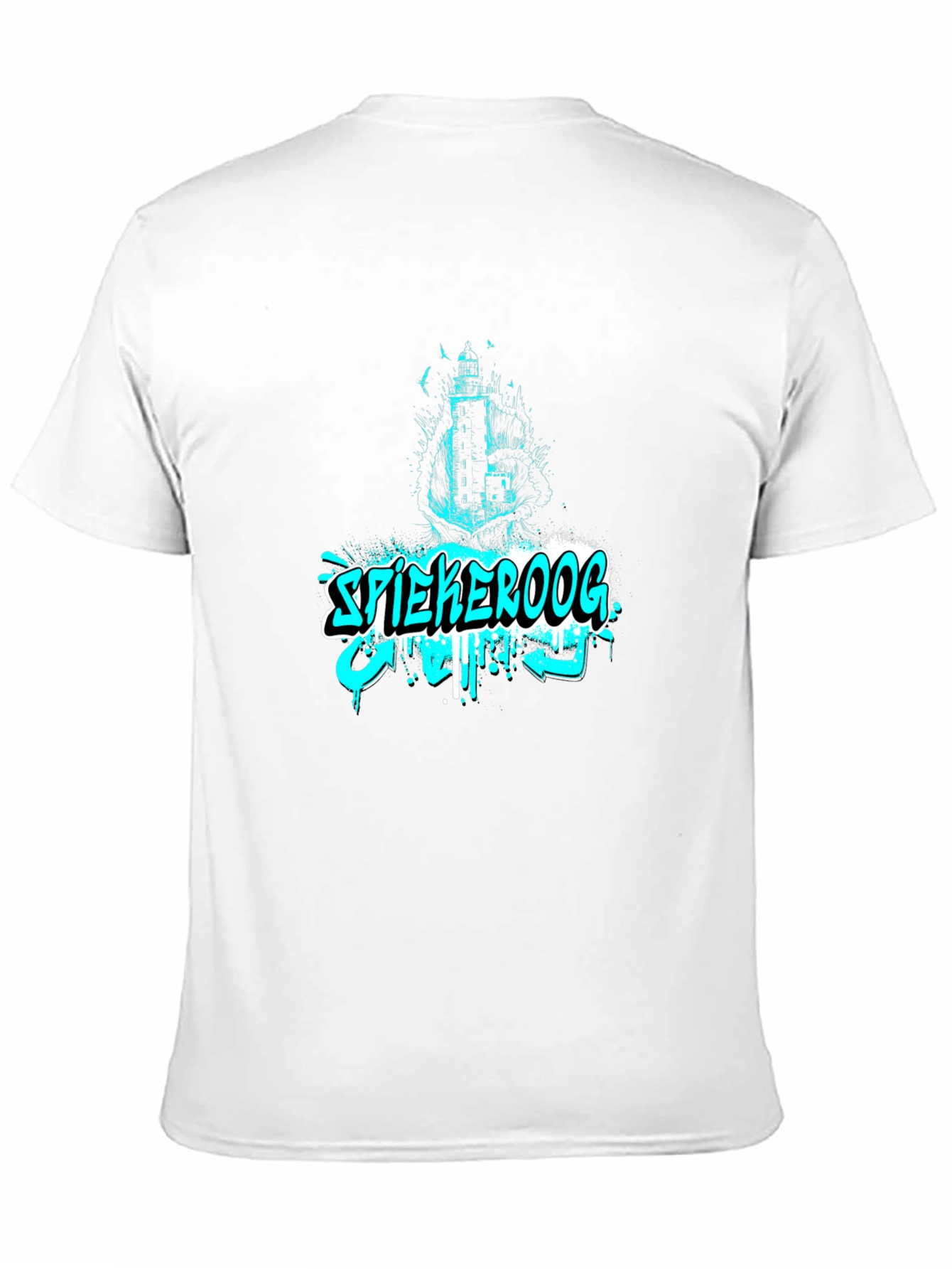 Spiekeroog Lighthouse Graphic Black Tee