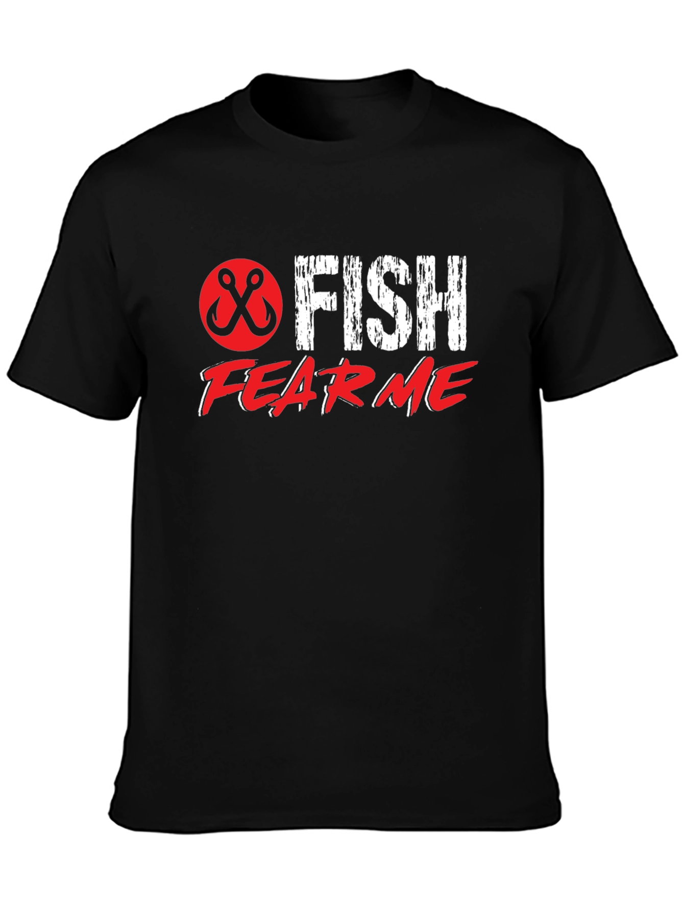 Fish Fear Me Black Graphic Tee