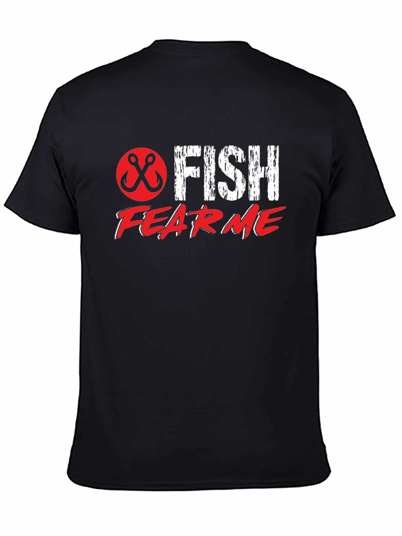 Fish Fear Me Black Graphic Tee