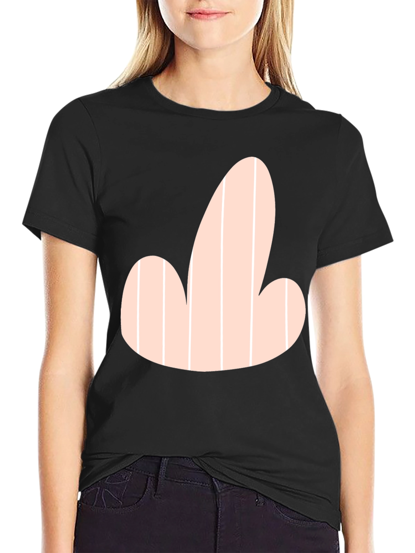 Novelty Graphic Tee - Funny Striped Design