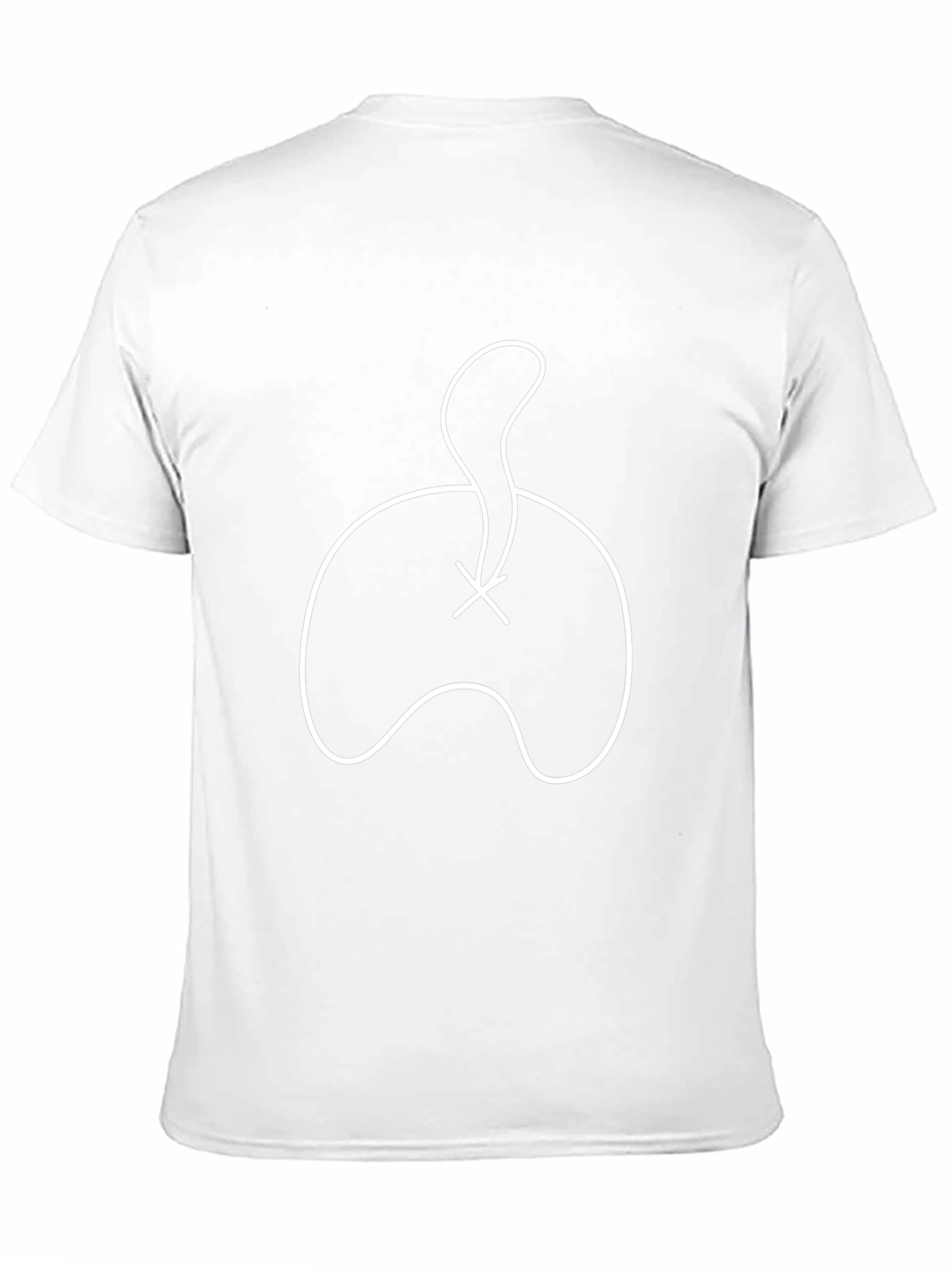 Abstract Cat Tail Graphic Tee - Modern Black T-Shirt