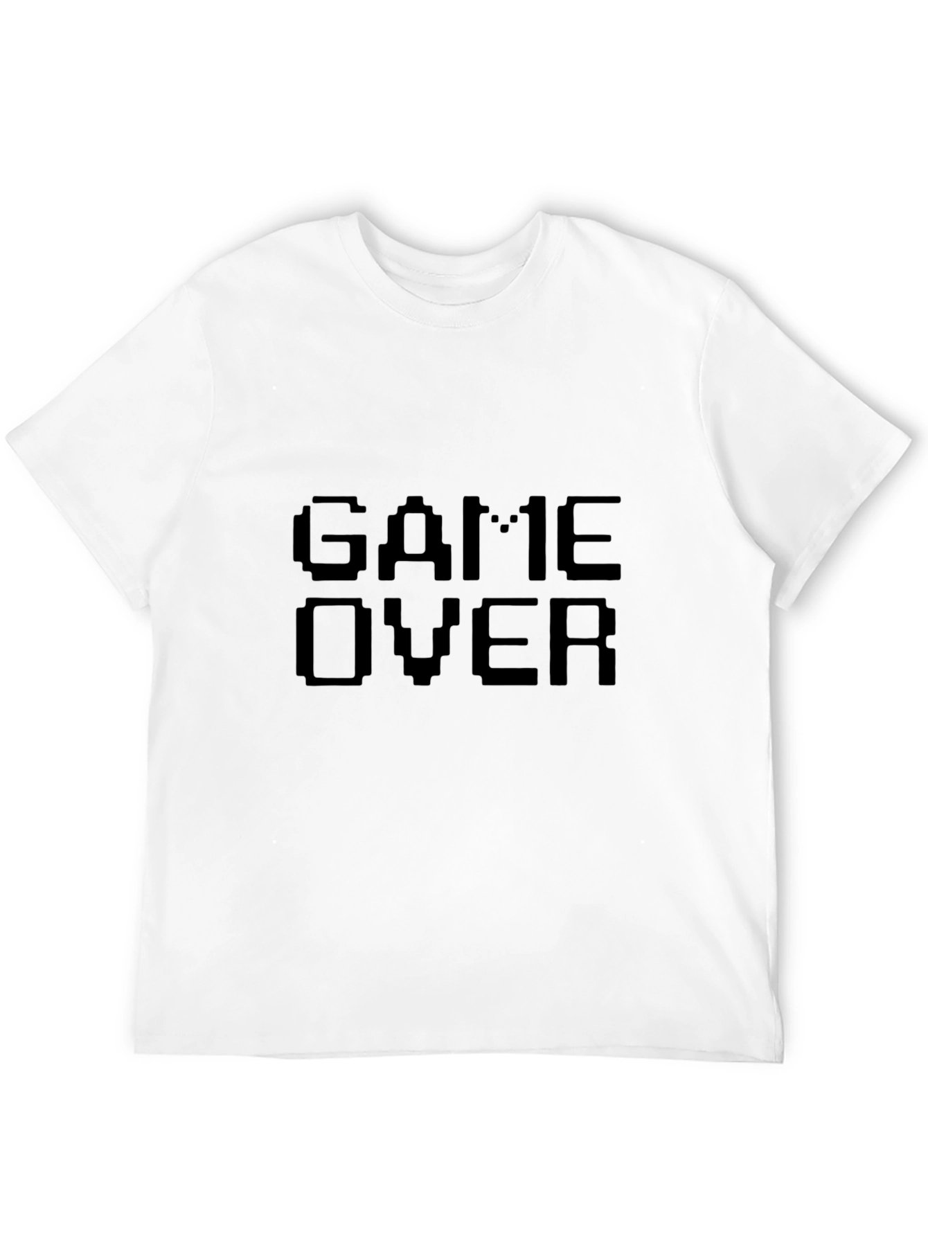 Pixelated Game Over Black T-Shirt - Gamer Style
